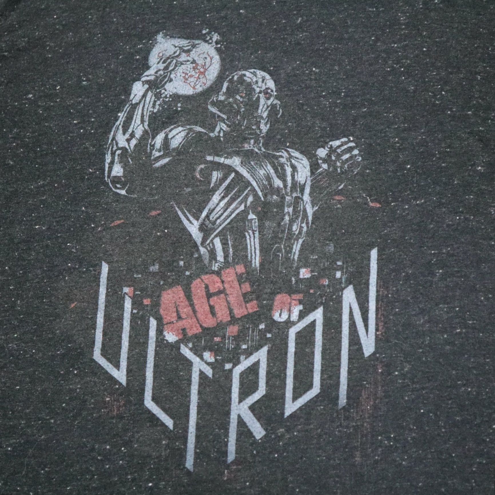 Vintage MARVEL T-Shirt Men M Black Flecked Age of Ultron Avengers Graphic Crew Neck Short Sleeve Size US M / EU 48-50 / 2 - 2 Thumbnail