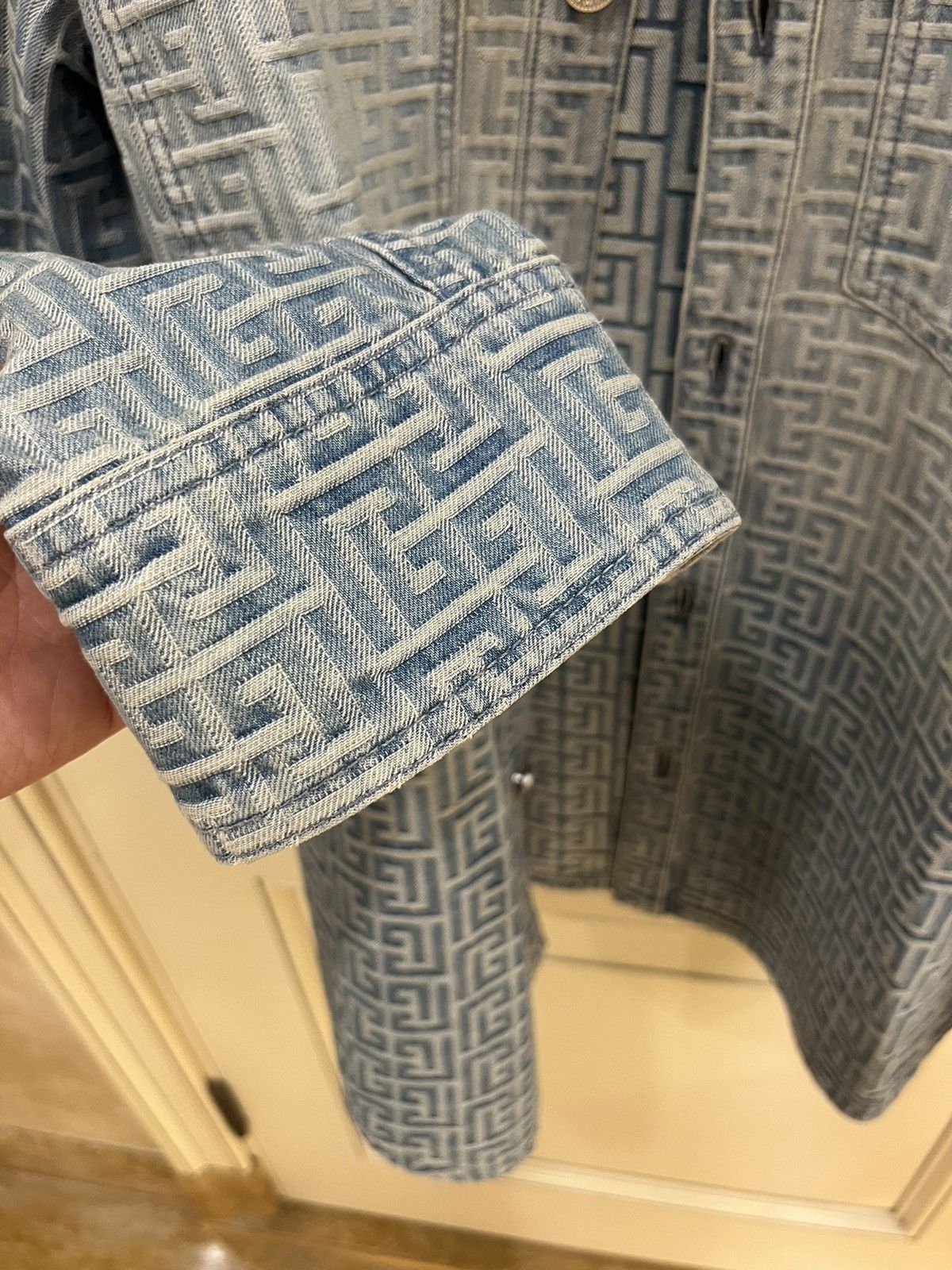 Balmain Monogram Denim overshirt size 46 Size US S / EU 44-46 / 1 - 9 Thumbnail