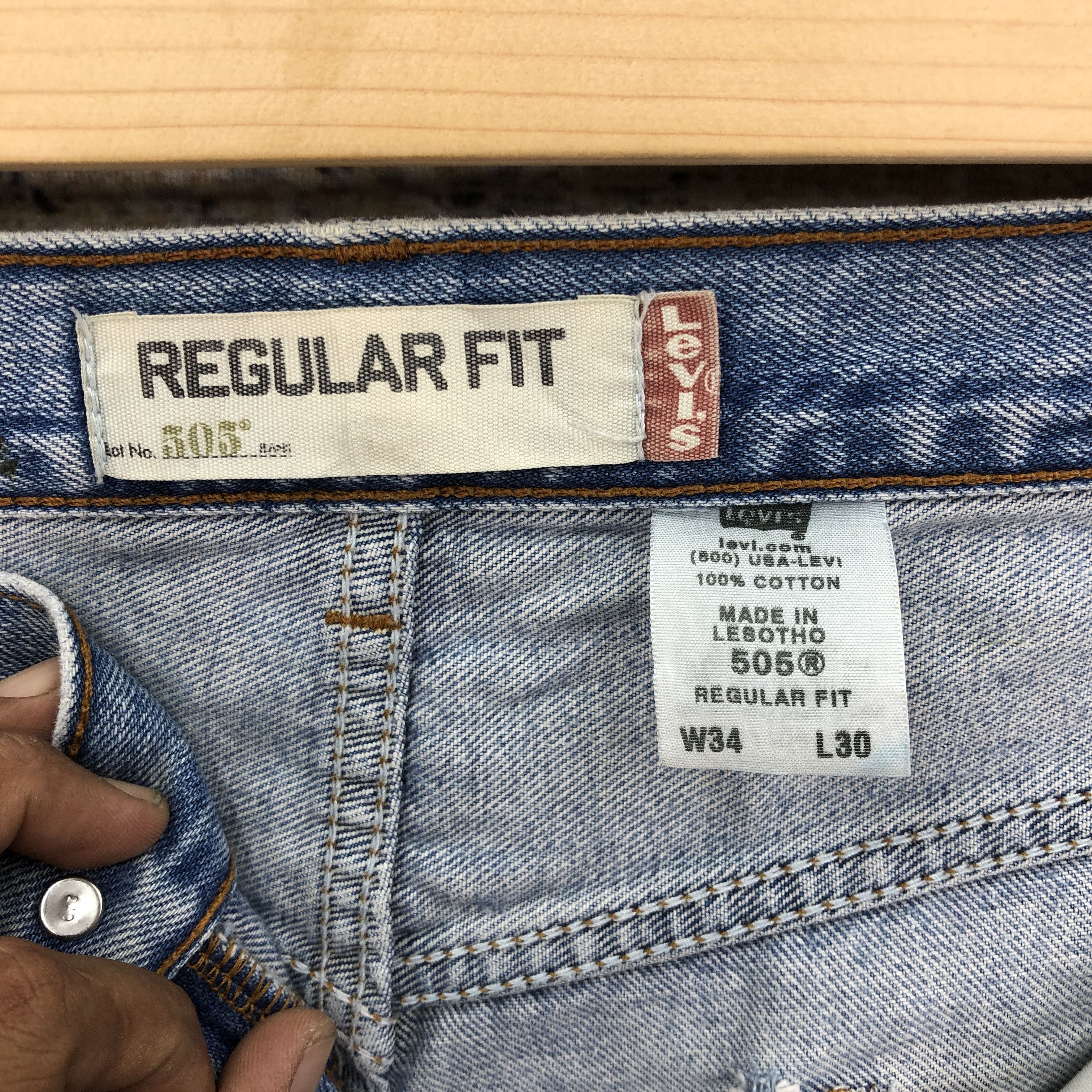 Levi's Vintage Y2K Levis 505 Jeans Levi's 505 Dirty Mud Wash Denim Size US 34 / EU 50 - 6 Thumbnail