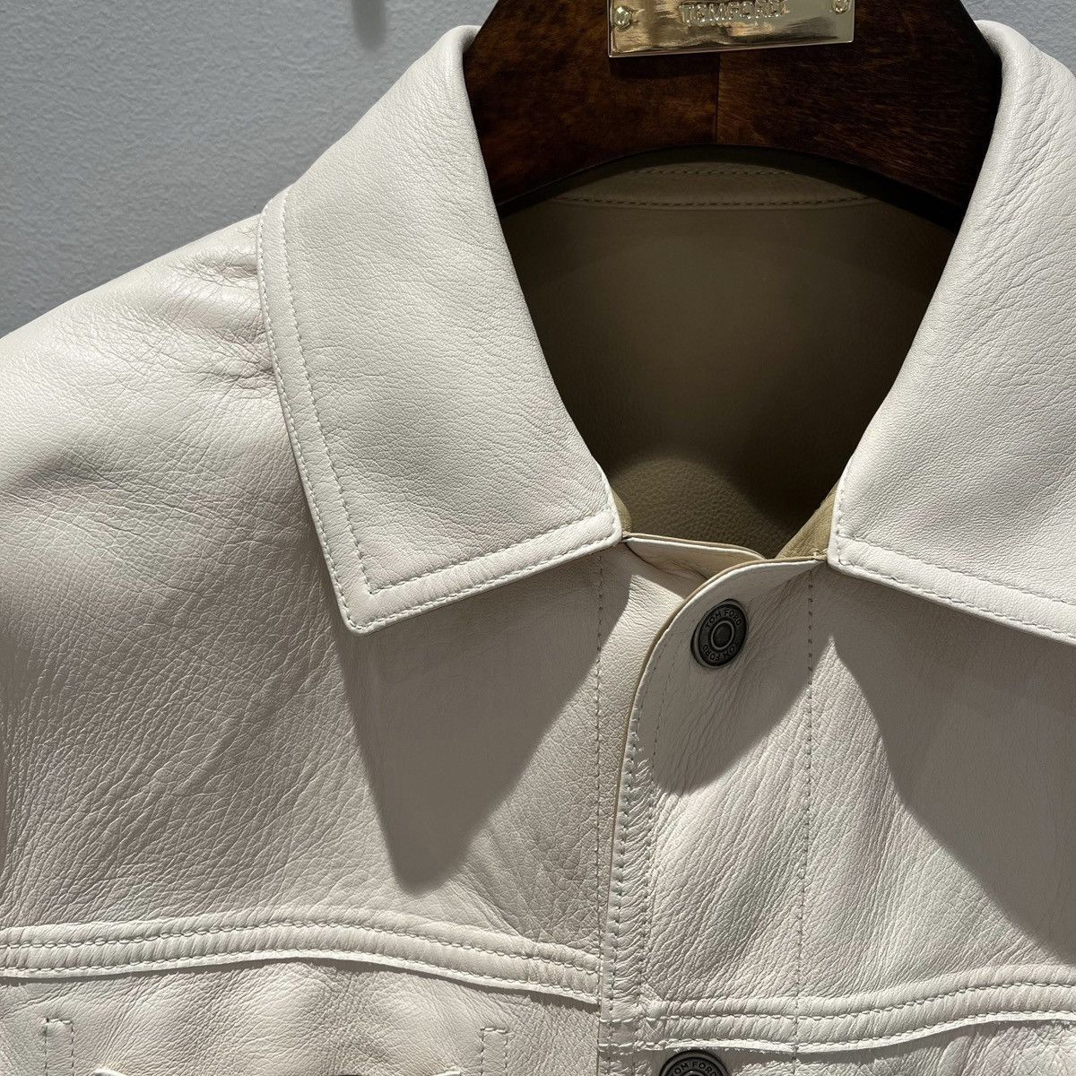 Tom Ford o1sndg1025 Reversible Leather Jacket in White/Beige Size US M / EU 48-50 / 2 - 3 Thumbnail