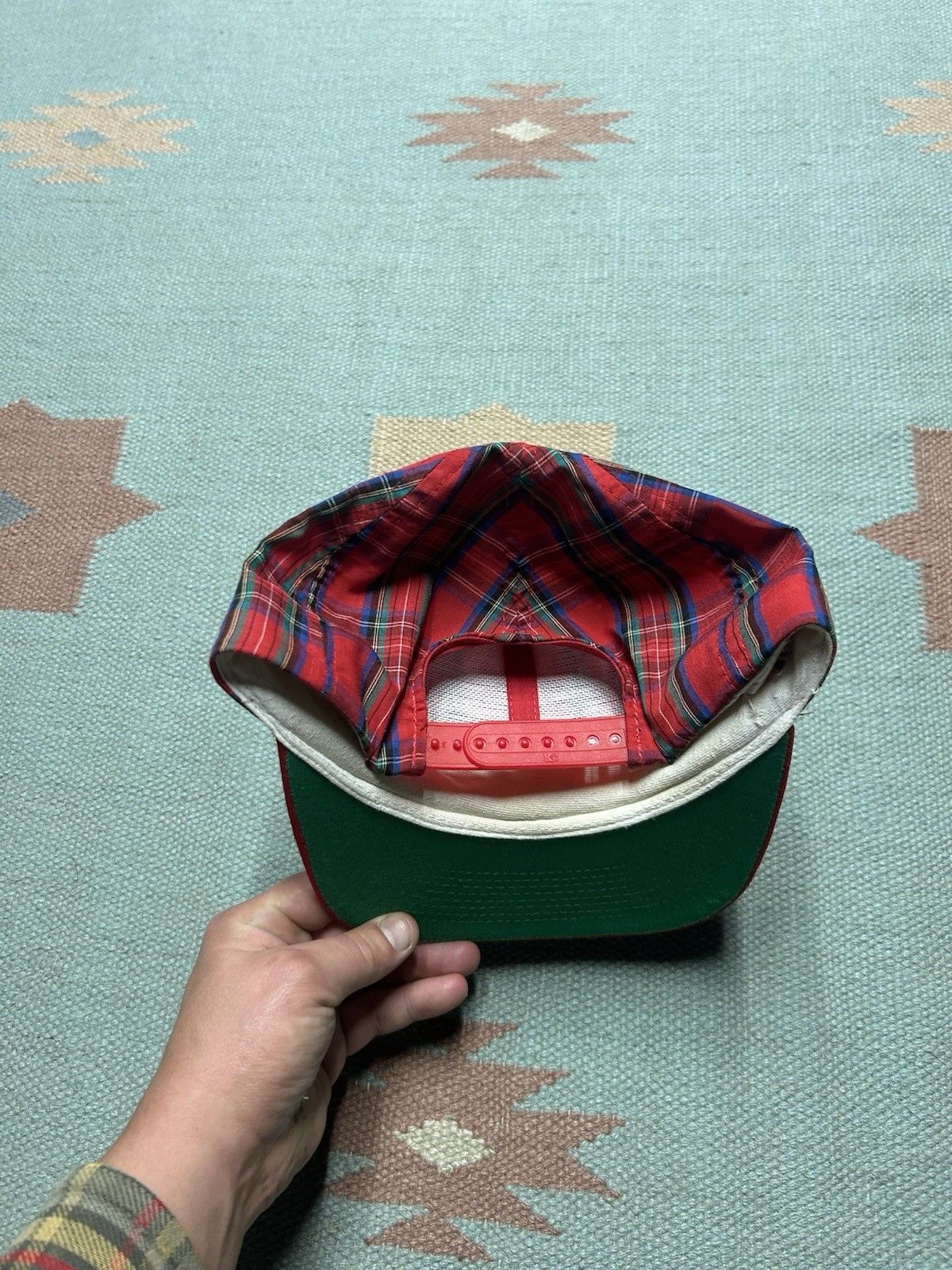 Vintage Vintage SnapBack hat Washington DC plaid embroidered red Size ONE SIZE - 4 Thumbnail