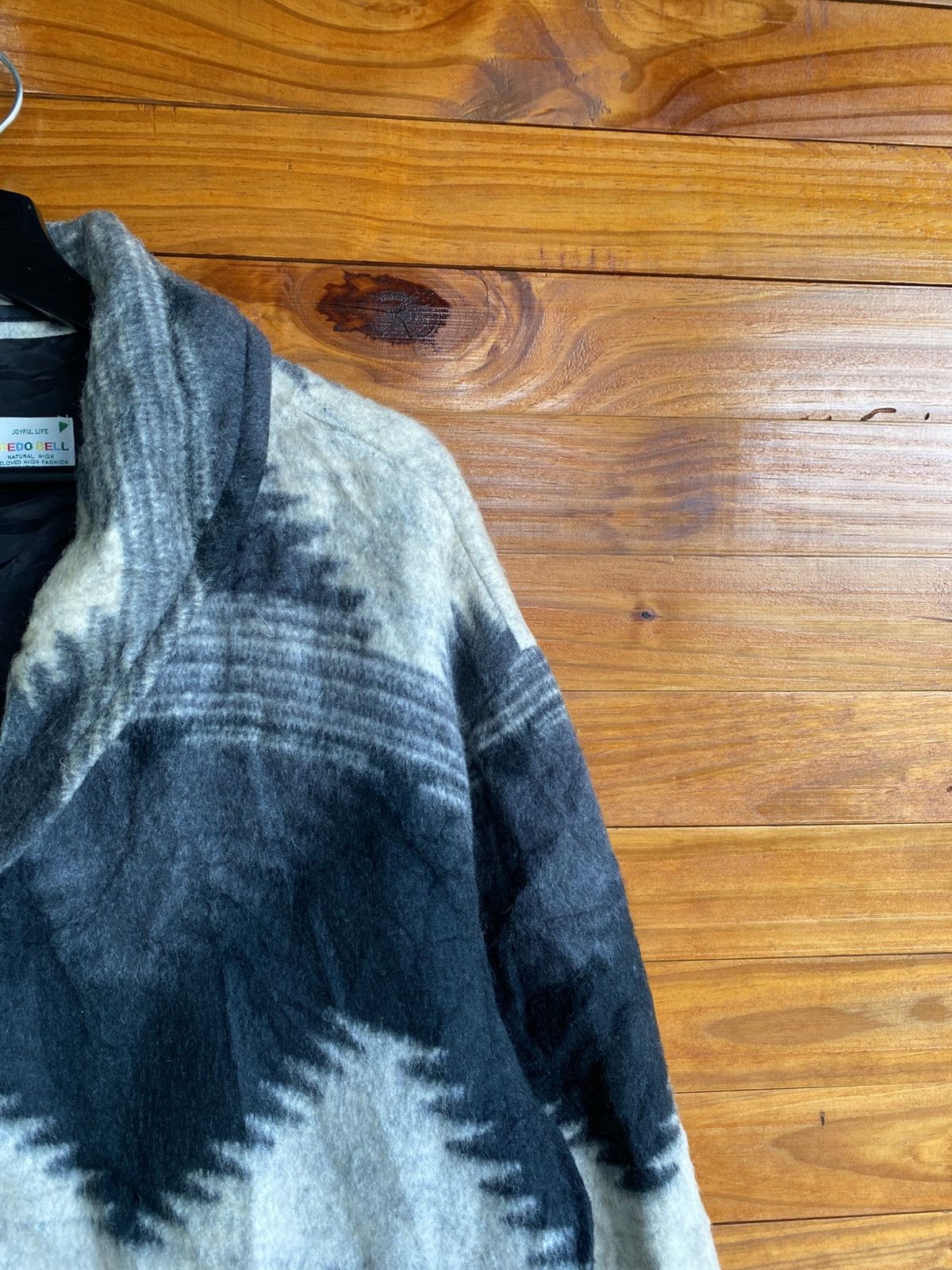 Japanese Brand Kredo Bell Japanese Wool Blend Pattern Winter Outerwear Size US L / EU 52-54 / 3 - 9 Thumbnail
