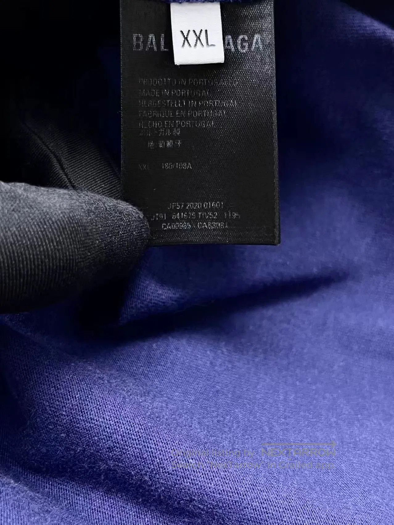 Balenciaga Balenciaga Blue Purple Wave Logo T-Shirt. Size US XXL / EU 58 / 5 - 6 Thumbnail