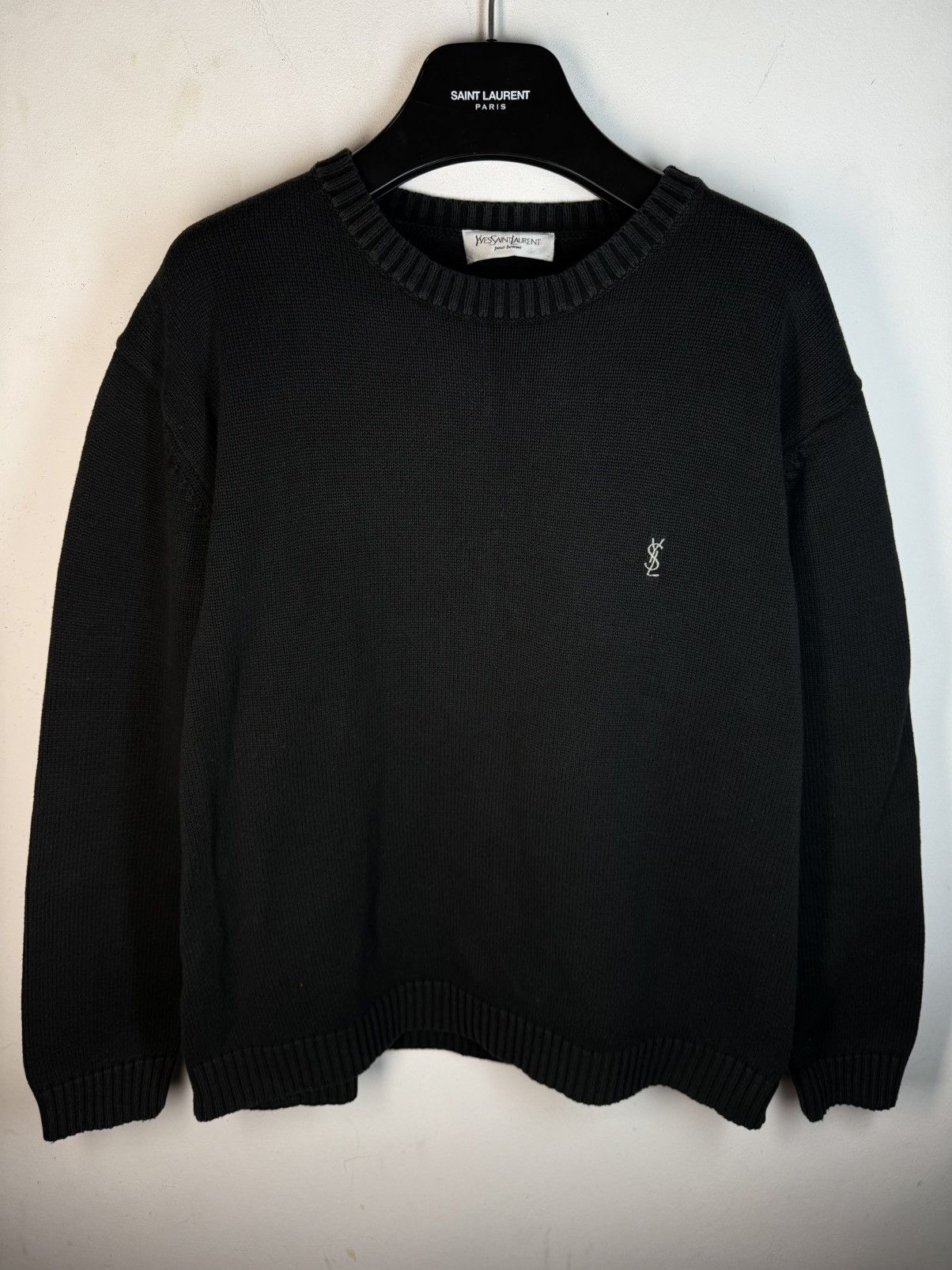 Yves Saint Laurent Black YSL Sweater Knit Size US S / EU 44-46 / 1 - 2 Thumbnail