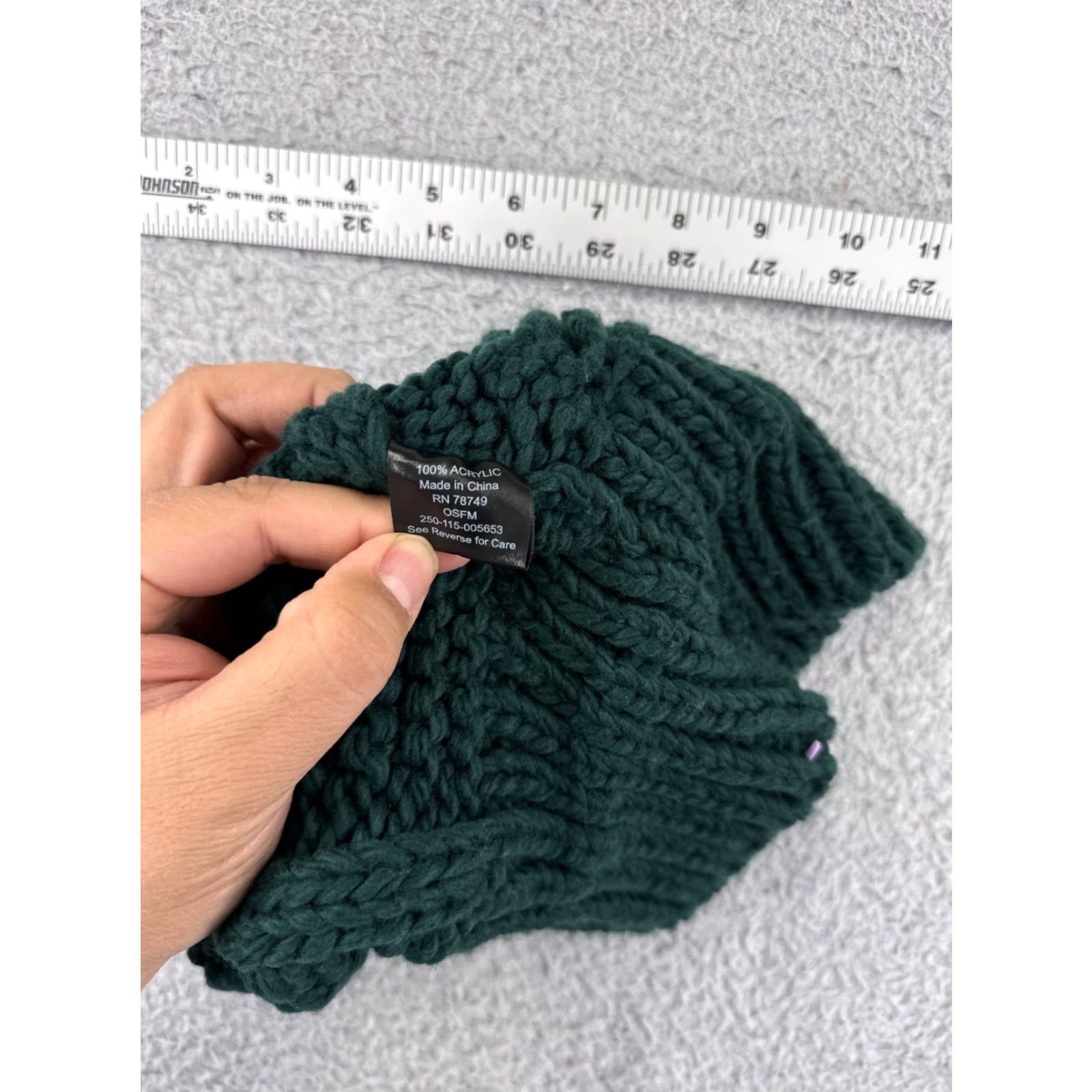 Vintage Wet Seal Beanie Womens One Size Green 100% Acrylic Snow Ski Winter Pom Size ONE SIZE - 5 Thumbnail