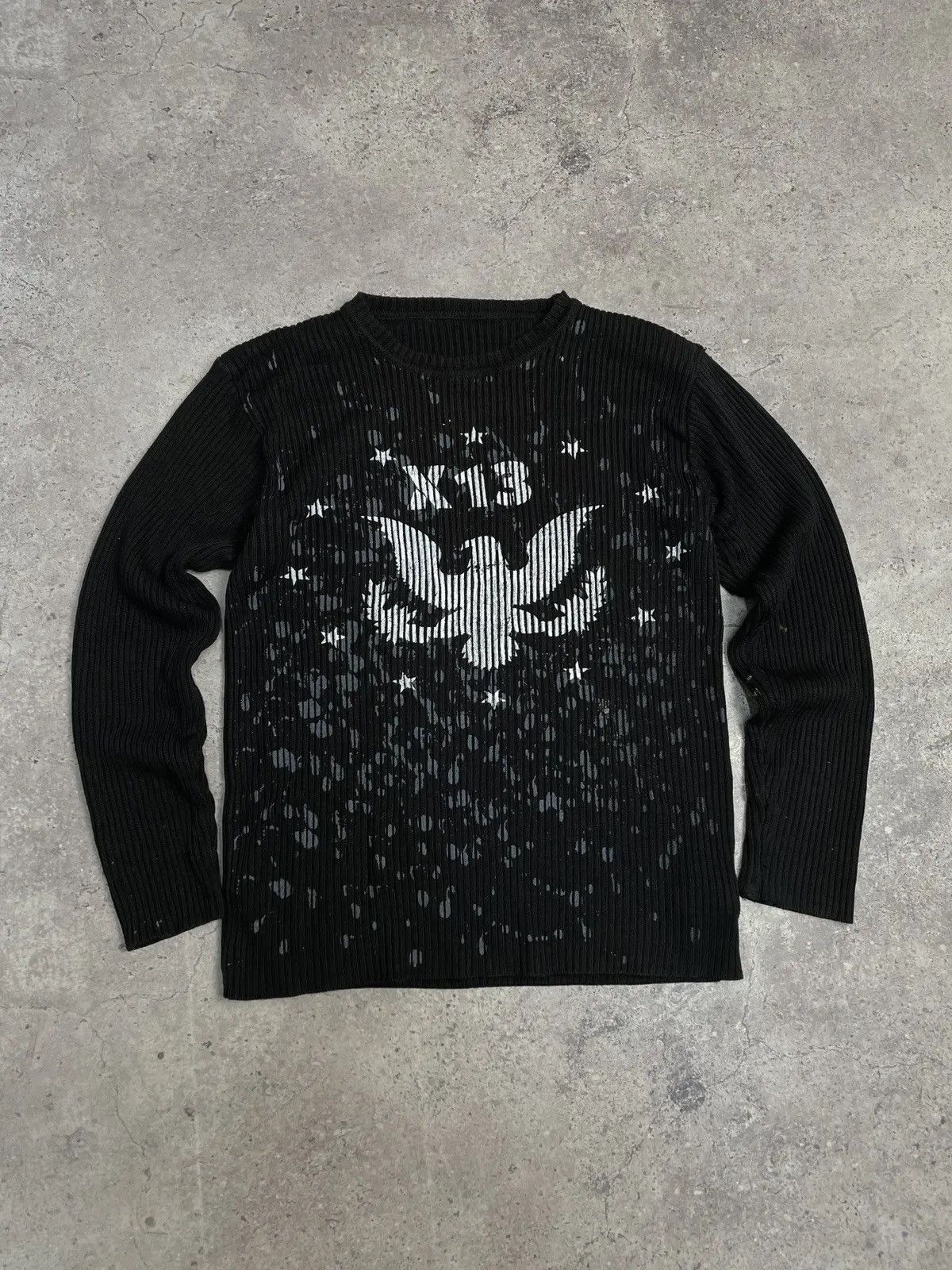 Japanese Brand × Vintage Vintage Avant Garde Style Striped Sweater Faded Y2K knitted Size US M / EU 48-50 / 2 - 2 Thumbnail
