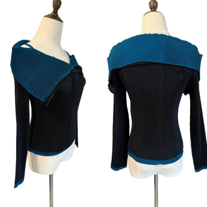 Issey Miyake Issey Miyake size:2 Black and blue main line two-color lon Size M / US 6-8 / IT 42-44 - 2 Thumbnail