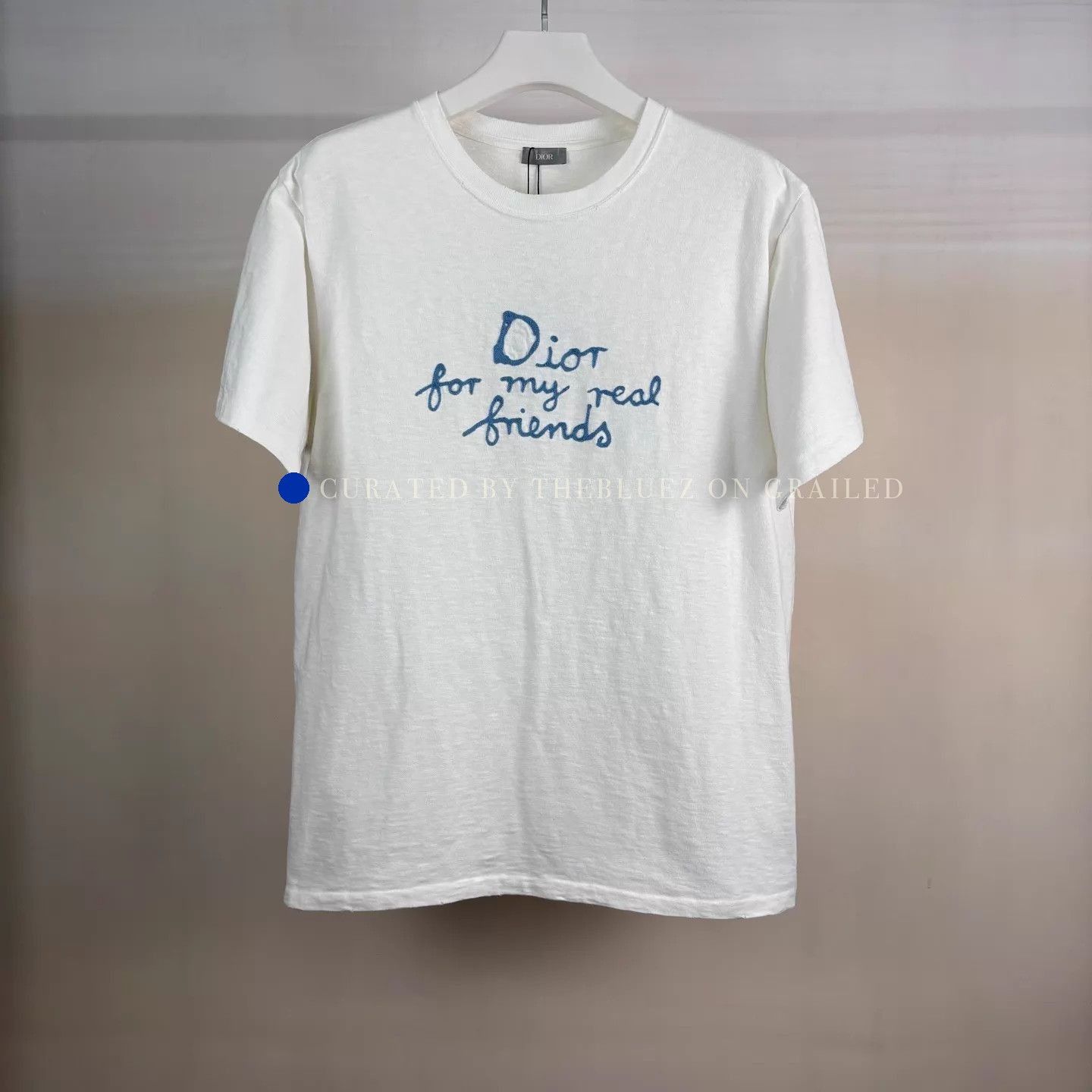 Dior Graffiti Logo Short Sleeve Tee in White Size US XXL / EU 58 / 5 - 1 Thumbnail