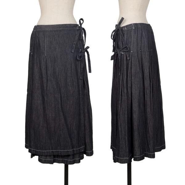 Comme des Garcons Comme des Garcons size M Retro denim strap overskirt Size 23" - 1 Thumbnail
