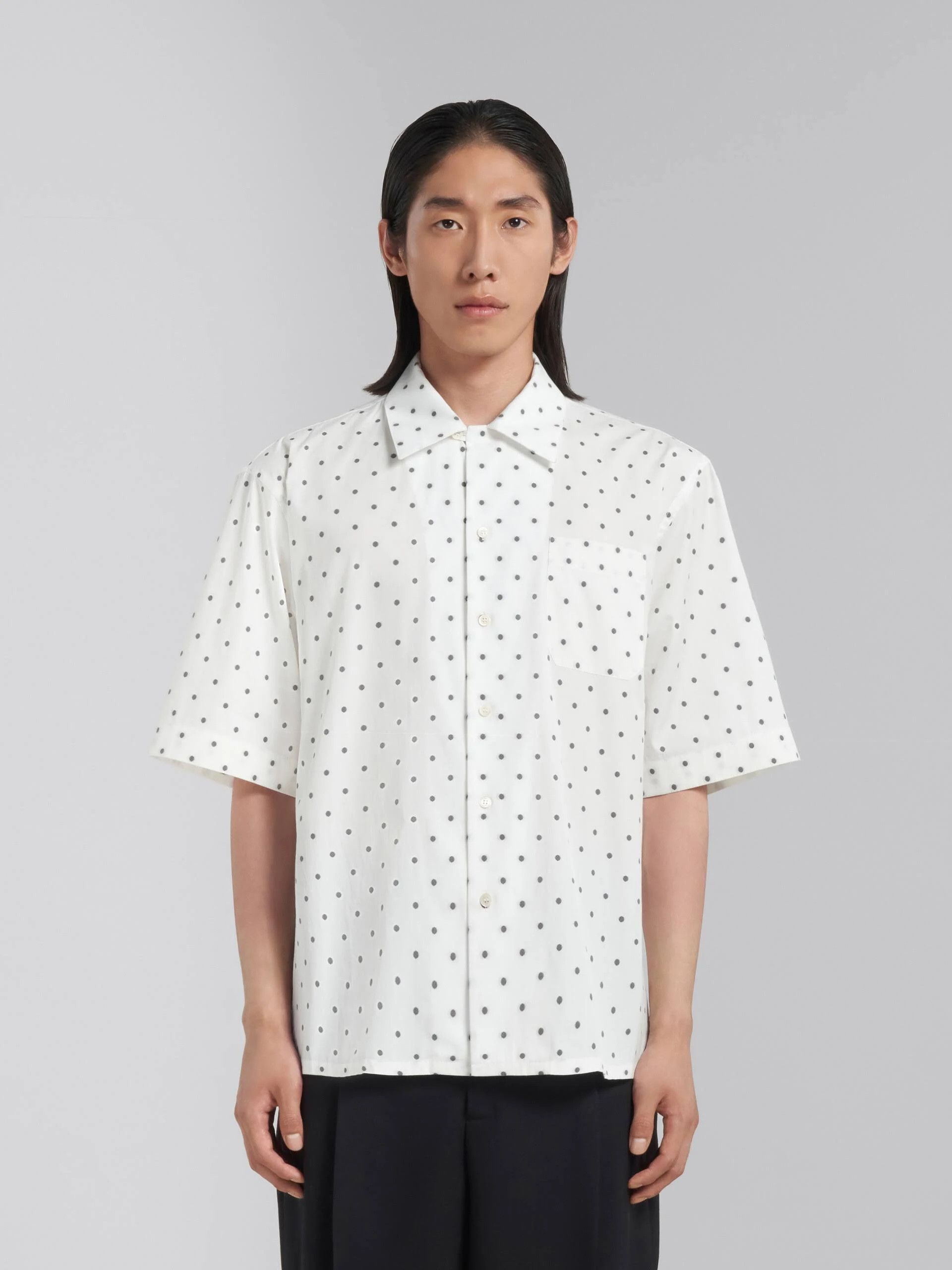 Marni o1w1db10824 Polka Dot Shirt in White Size US M / EU 48-50 / 2 - 2 Thumbnail