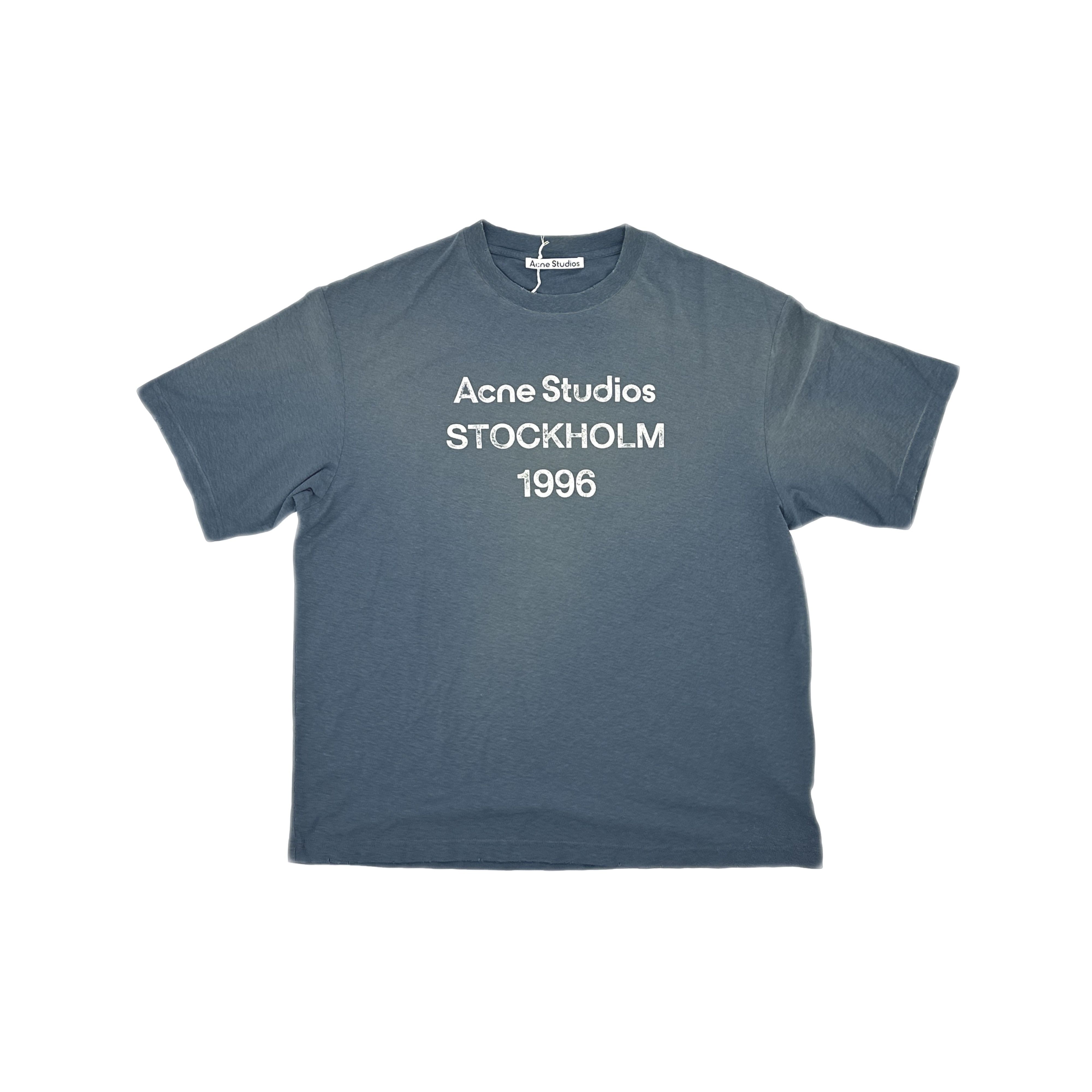 Acne Studios Pale Blue Acne Studios Stockholm 1996 Stamp T-Shirt