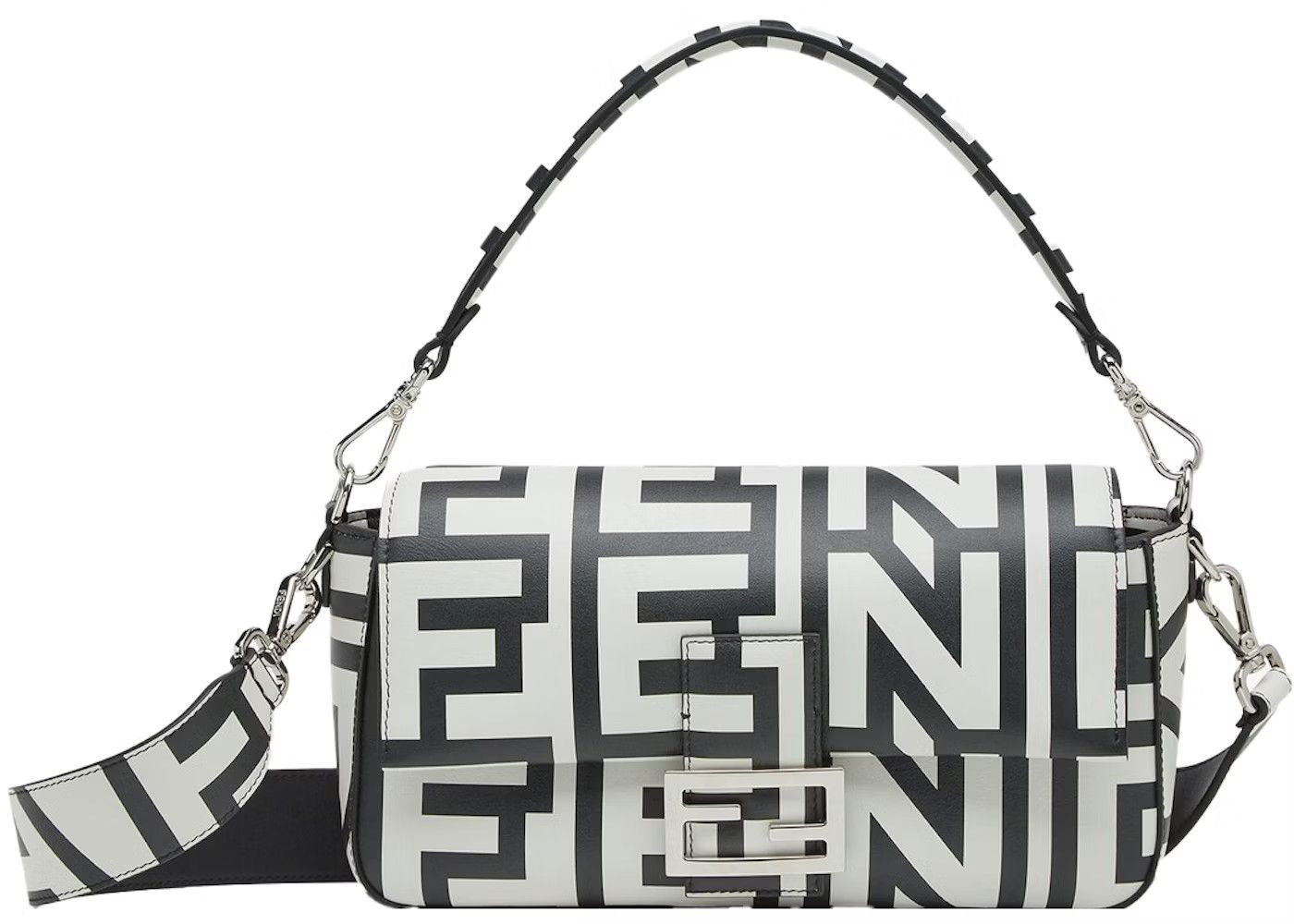 Fendi o1loc1c0824 Size: OS / Mini Phone Case in Black/White Size ONE SIZE - 1 Thumbnail