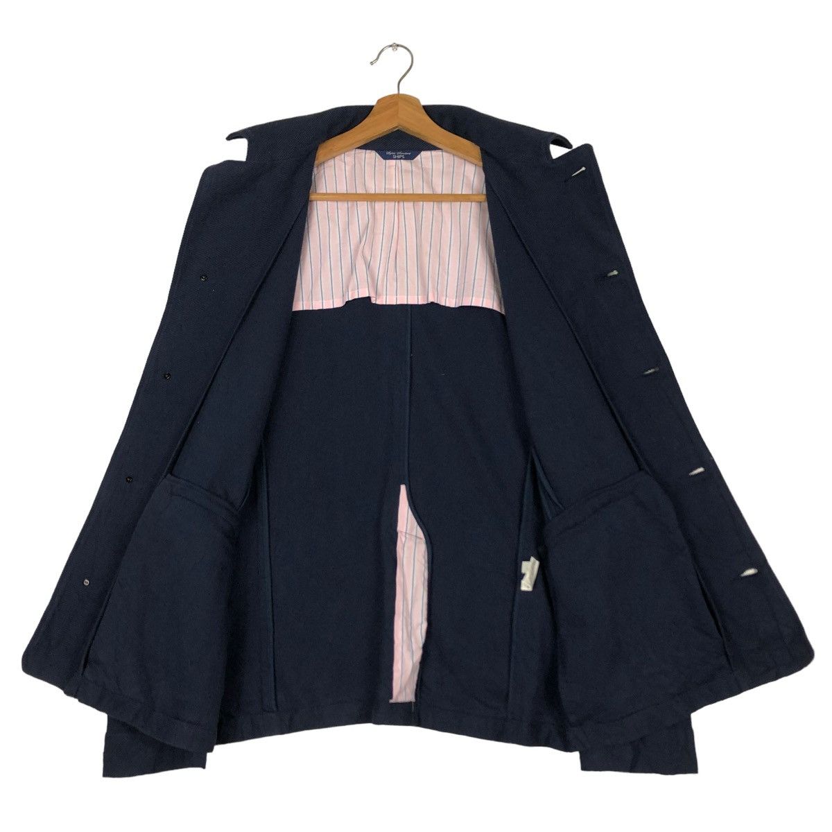 Japanese Brand 🔥VINTAGE CHORE JACKET BUTTON STRIPED LINING SHIPS JAPAN Size US XL / EU 56 / 4 - 13 Thumbnail