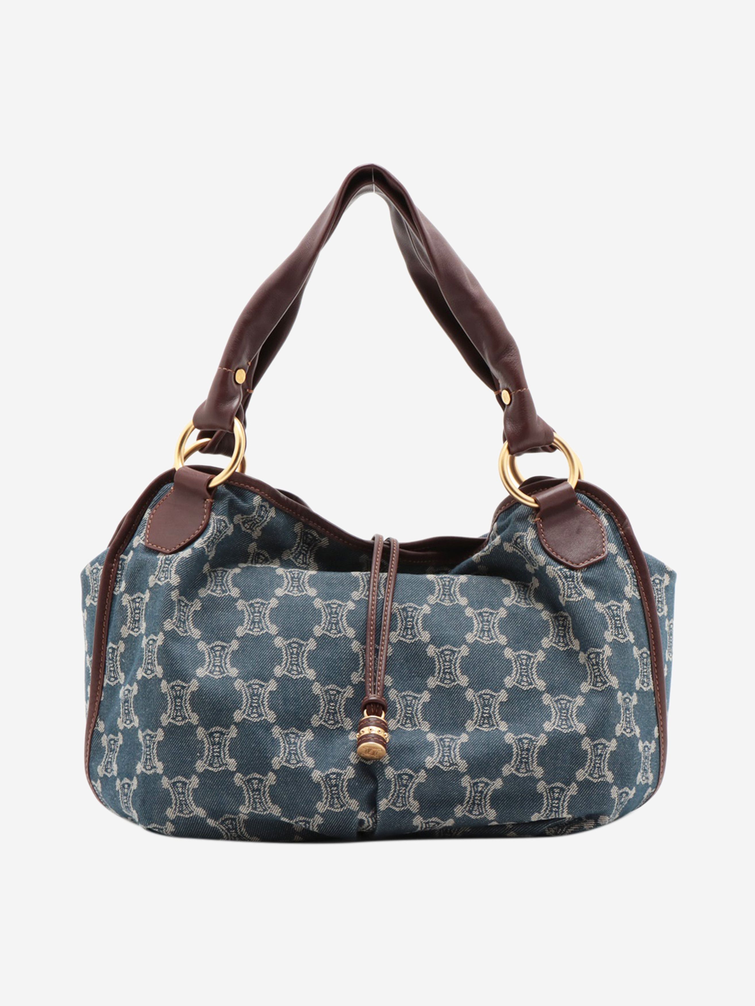 image of Celine Blue 2007 Macadam Monogram Denim Bag, Women's