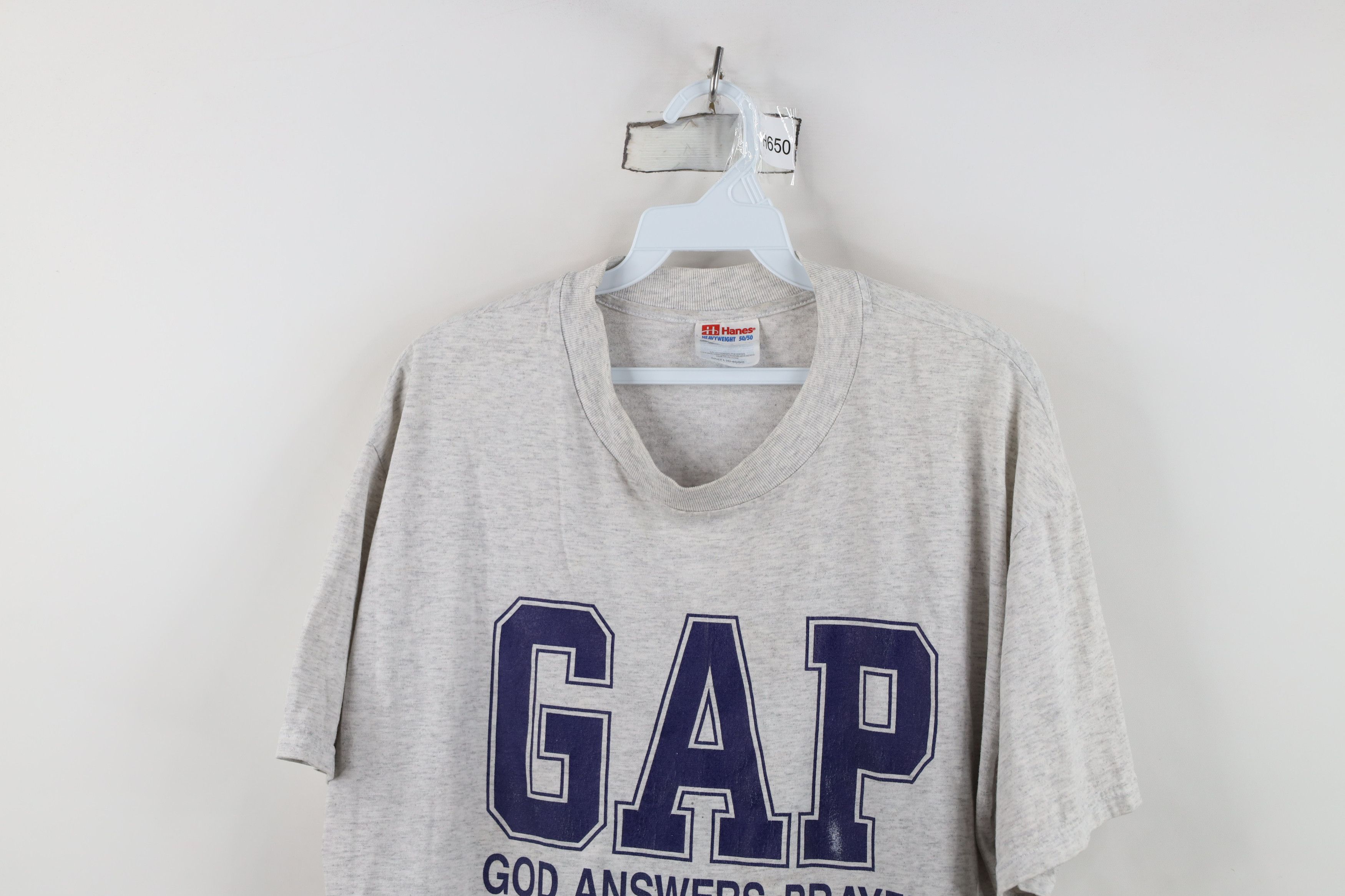 Vintage Vintage 90s Streetwear GAP God Answers Prayers T-Shirt Size US L / EU 52-54 / 3 - 2 Thumbnail