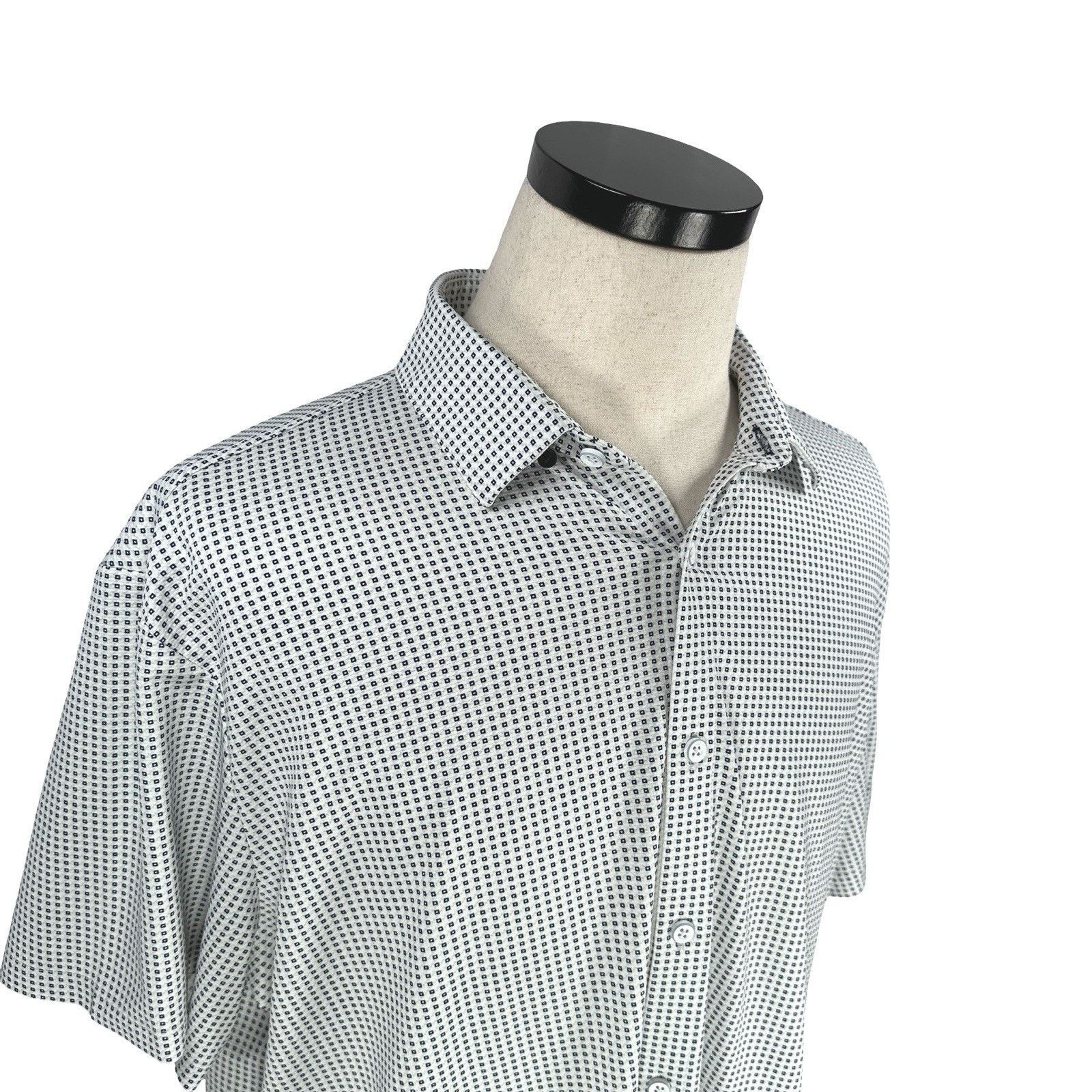 Mizzen+Main Mizzen + Main Shirt Men XL White Blue Short Sleeve Button Size US XL / EU 56 / 4 - 2 Thumbnail