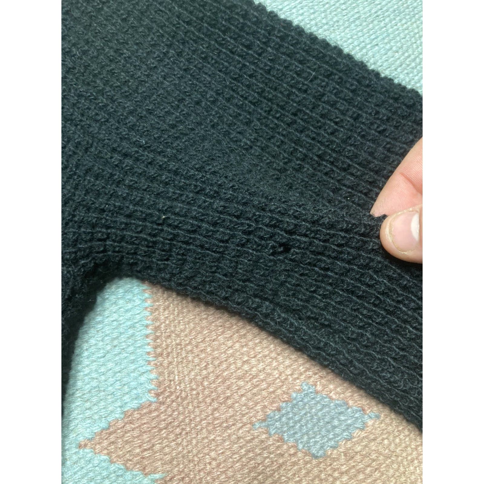 Vintage VINTAGE pullover sweater Shetland wool black Waldorf Medium 50s 60s Size US M / EU 48-50 / 2 - 5 Thumbnail