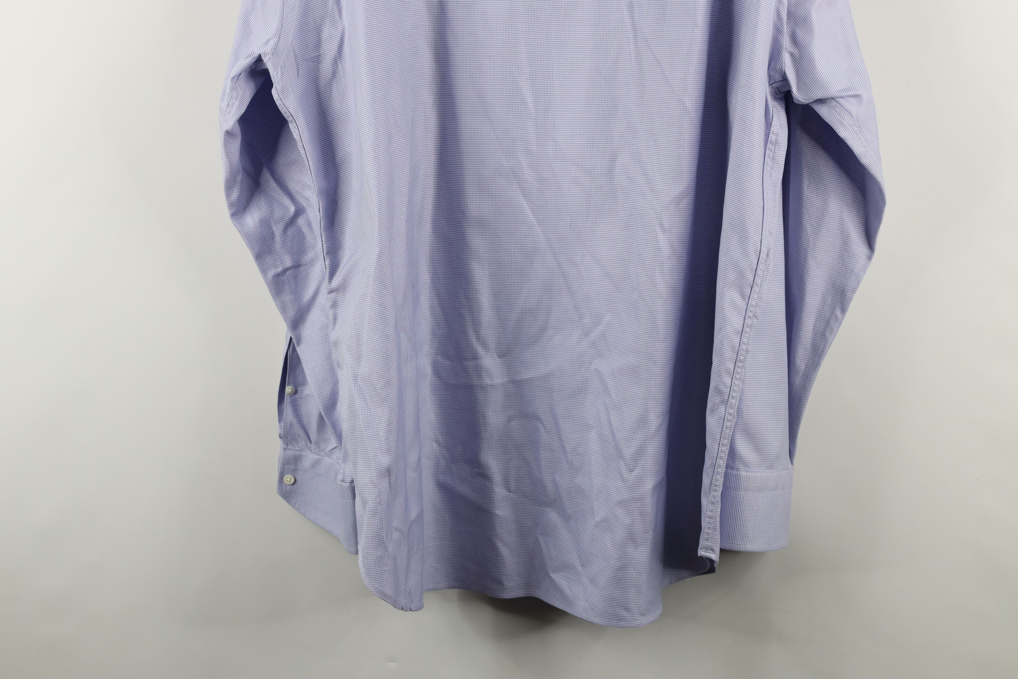 Canali × Vintage Canali Houndstooth Long Sleeve Button Shirt Cotton Blue Size US M / EU 48-50 / 2 - 12 Thumbnail