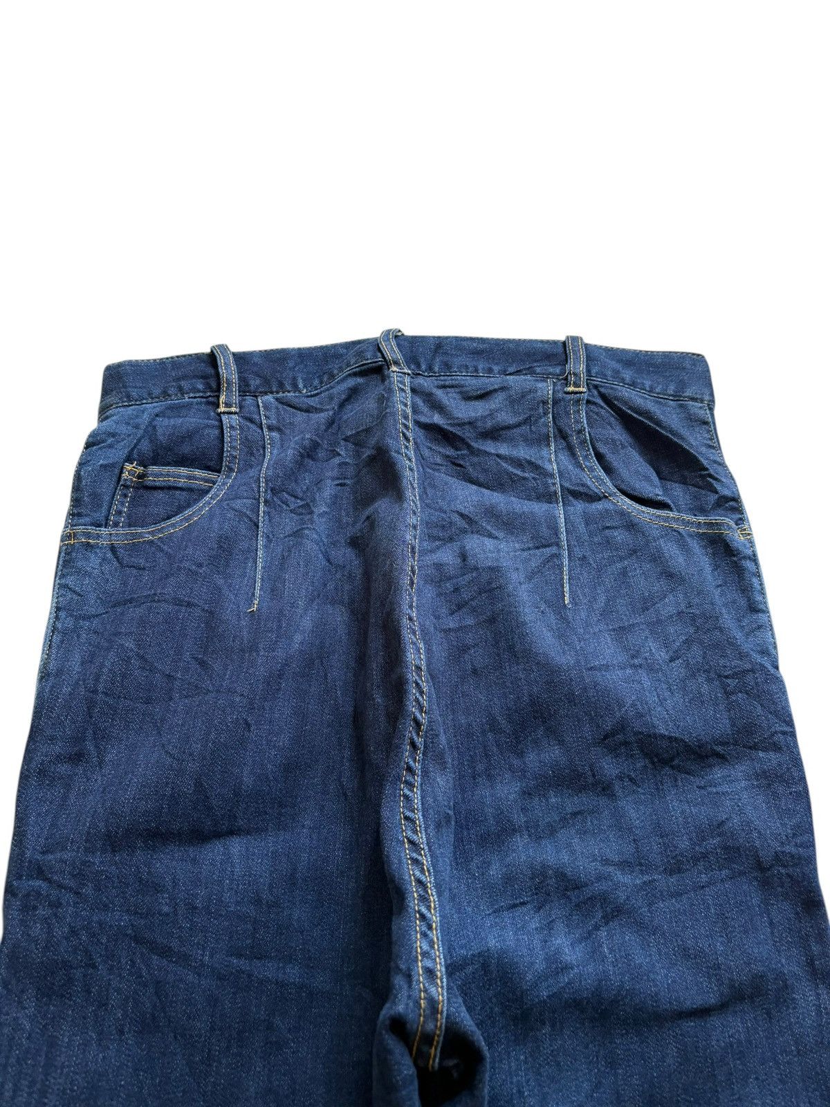 Issey Miyake × Japanese Brand × mercibeaucoup Vintage Mercibeaucoup Bush Pant Blue Wash Jeans Size US 32 / EU 48 - 8 Thumbnail