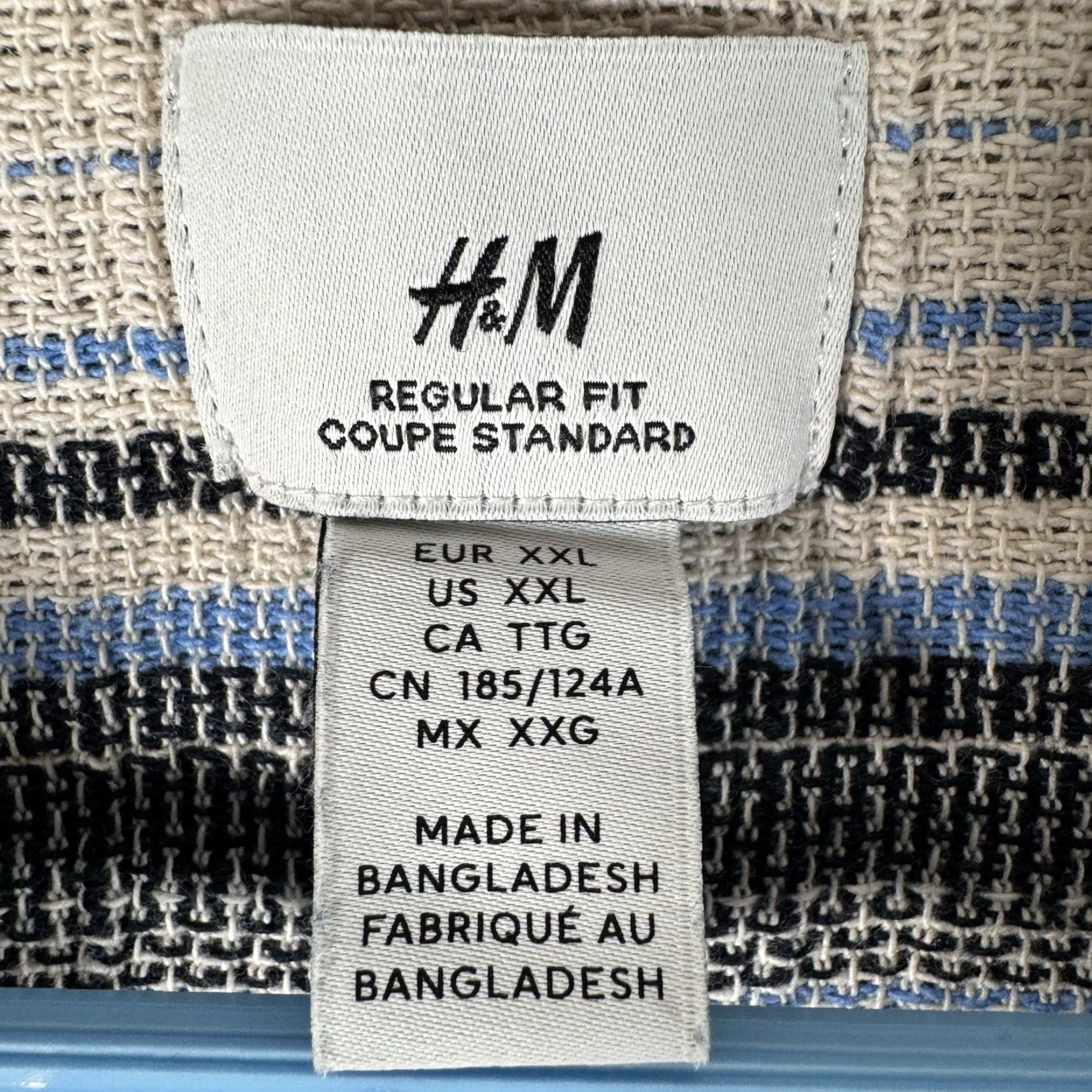 H&M H&M Woven XXL Shirt Button-Up Men Casual Short Sleeve Collared Multicolor Striped 70s Retro Bohemian Beach Surfing Skater Streetwear Size US XXL / EU 58 / 5 - 6 Thumbnail