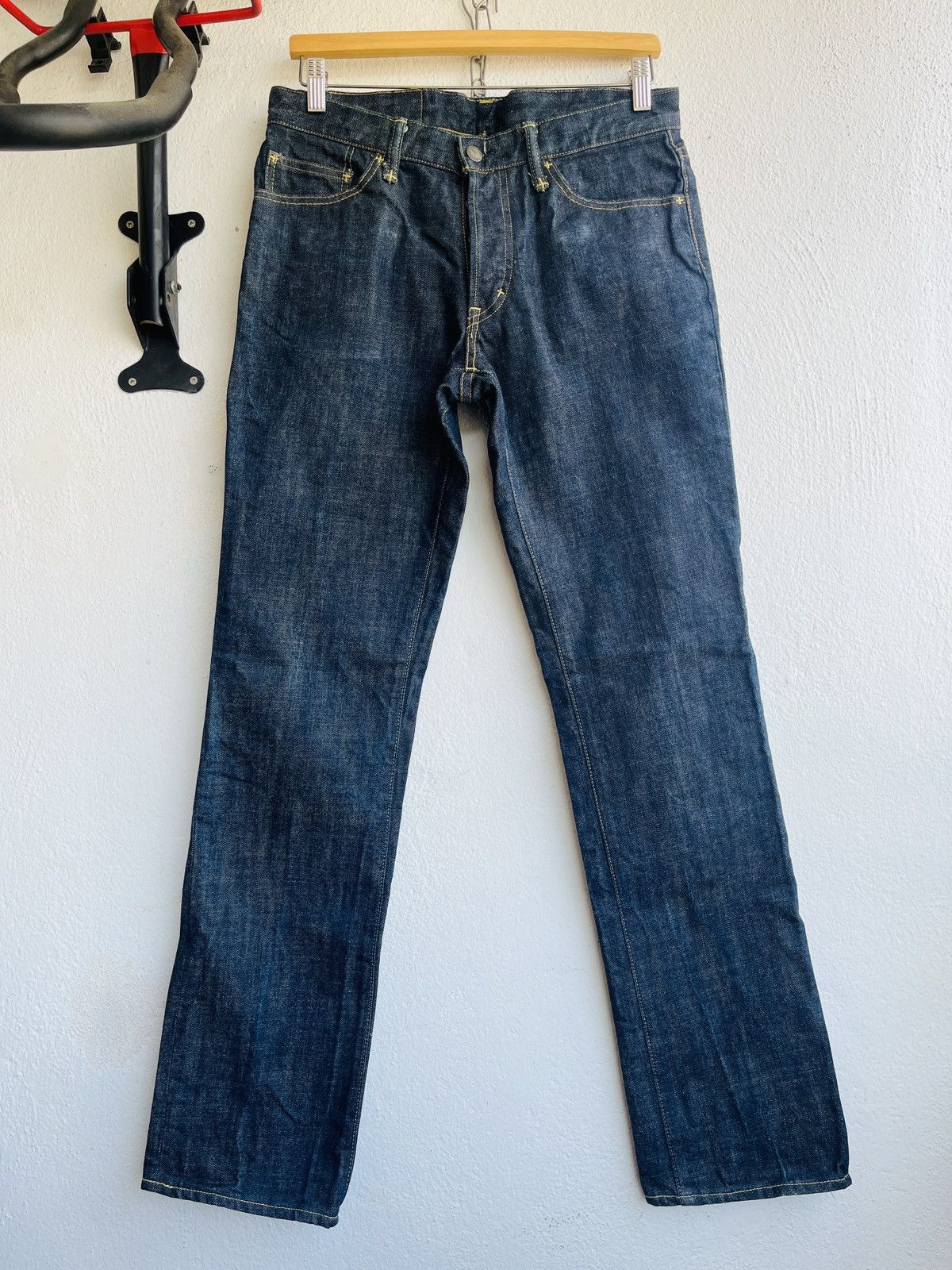 Rude Vintage Rare Rude Gallery Hard Denim Selvedge Jeans Size US 31 - 1 Thumbnail
