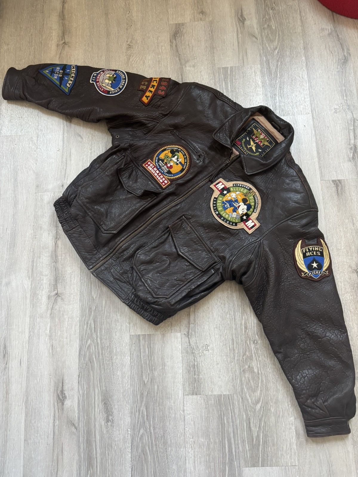 Other Disney Mickey Mouse leather bomber jacket Size US L / EU 52-54 / 3 - 1 Thumbnail