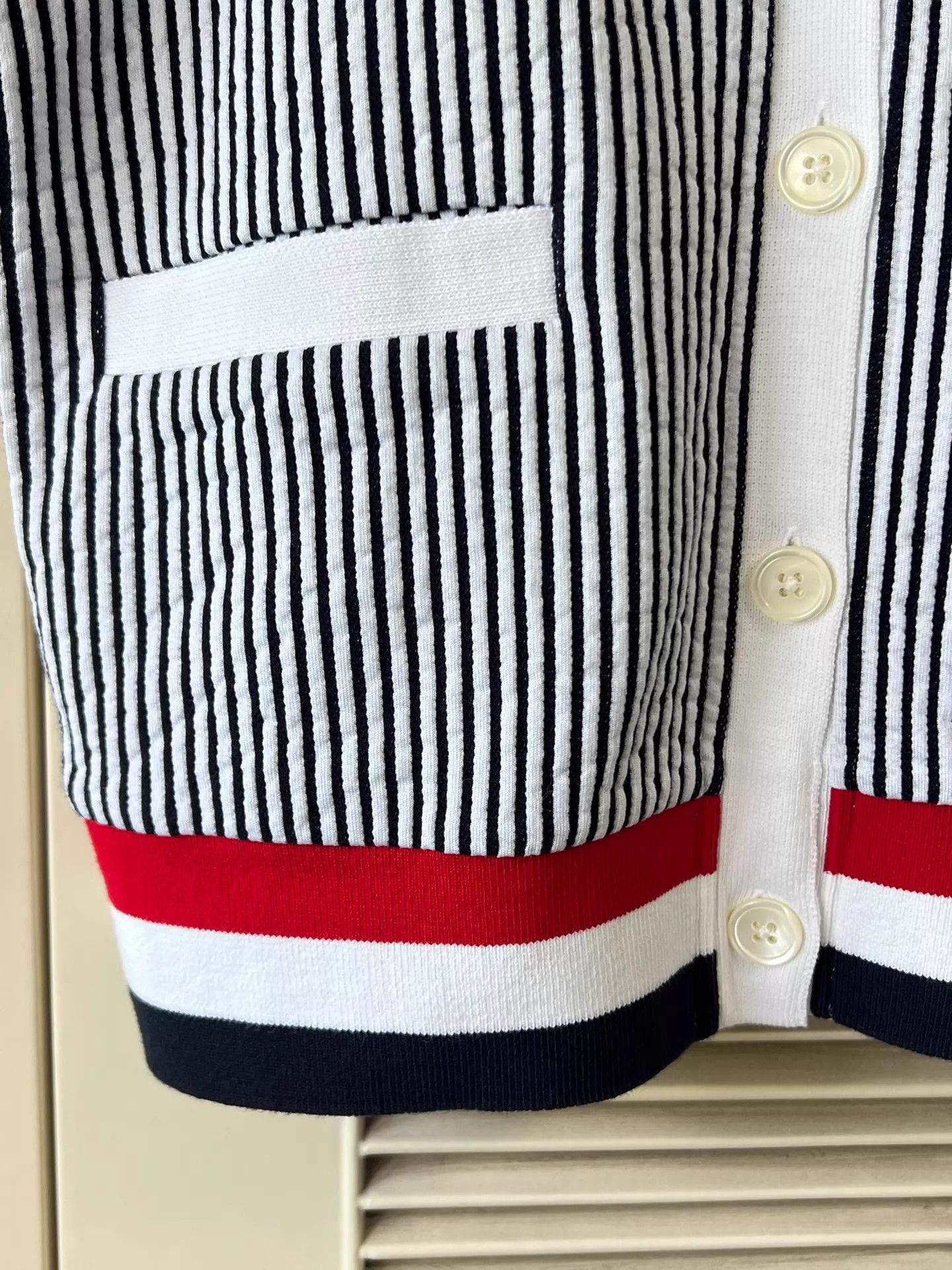 Thom Browne Thom Browne Women's Knit Cami Classic Stripe V-Neck 38 Size XS / US 0-2 / IT 36-38 - 4 Thumbnail