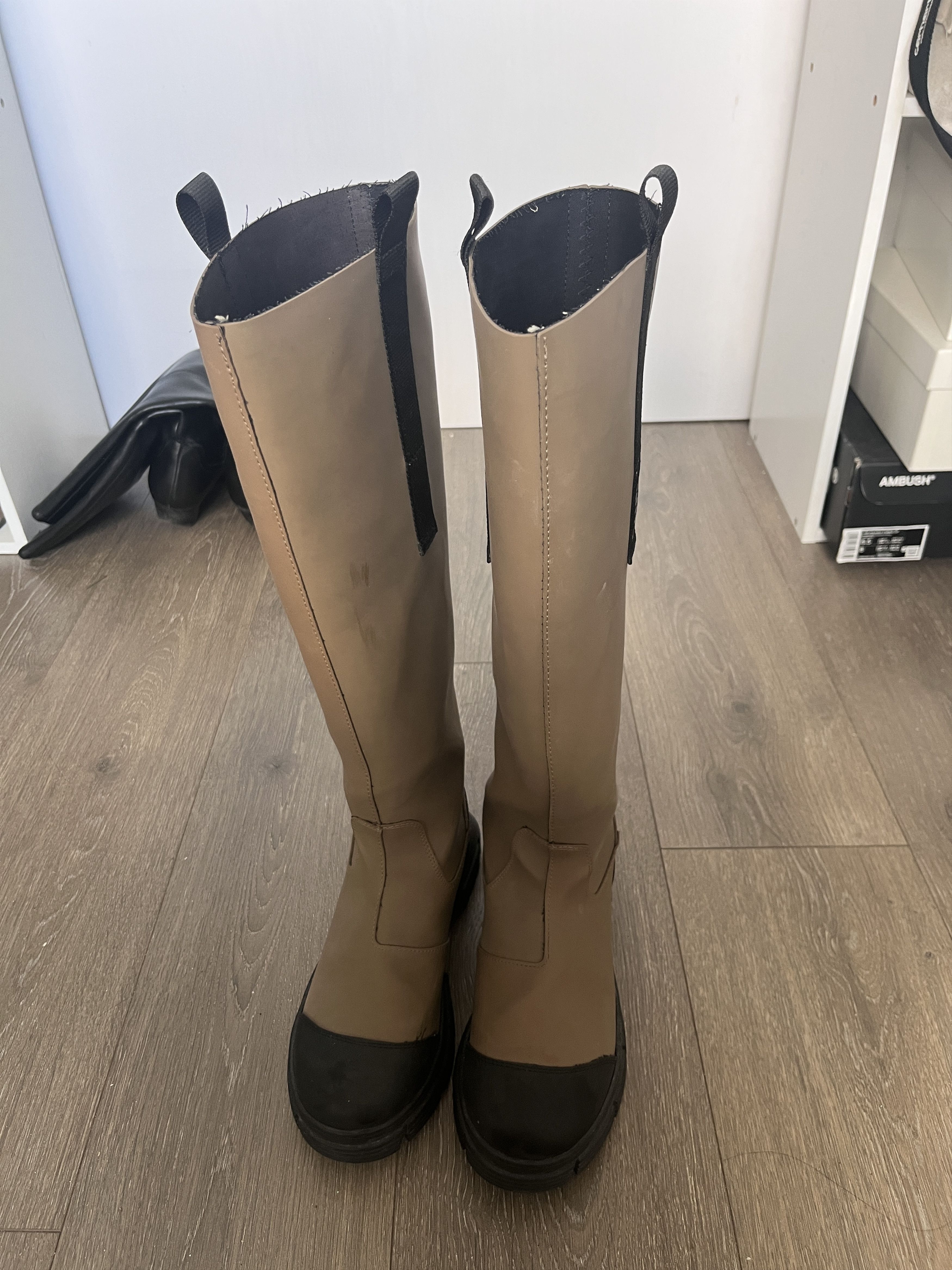 Ganni ganni tan rain boots Size US 9 / IT 39 - 1 Thumbnail