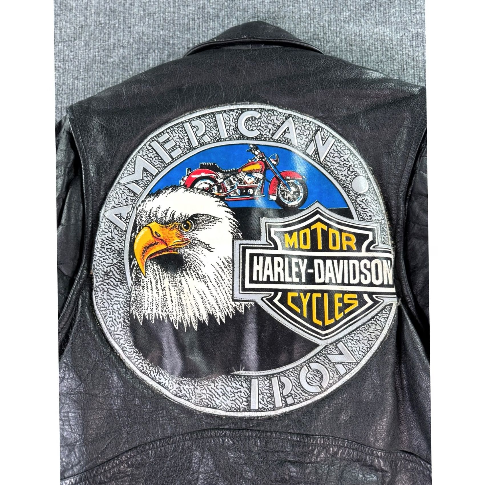 Harley Davidson Harley Davidson Biker Gear Leather Motorcycle Jacket Mens 46 Black Belted 1980s Size US S / EU 44-46 / 1 - 2 Thumbnail