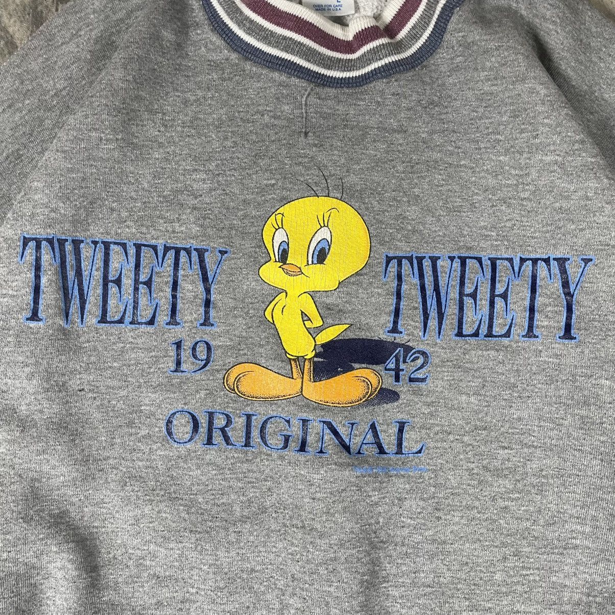 Velva Sheen Tweety Bird Vintage 1995 Pullover Sweatshirt Size US L / EU 52-54 / 3 - 2 Thumbnail