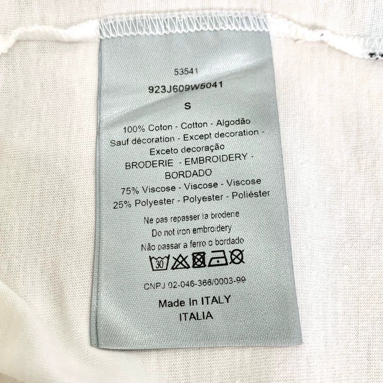 Dior Dior Co-branded little bee embroidery round-neck white cott Size US S / EU 44-46 / 1 - 7 Thumbnail