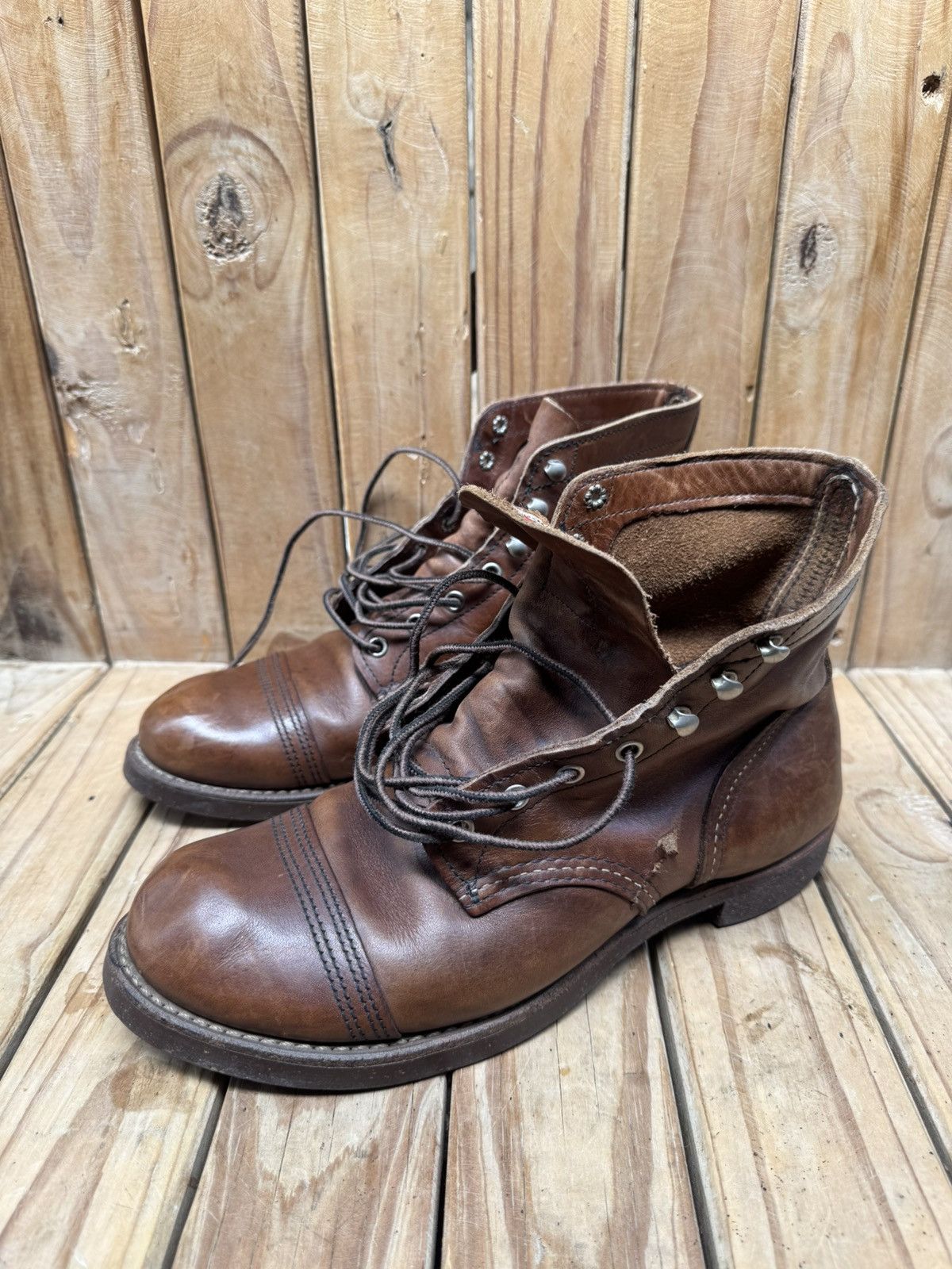 Red Wing Red Wing 8111 iron ranger Brown leather Boots UK 7.5 D Size US 8.5 / EU 41-42 - 21 Thumbnail