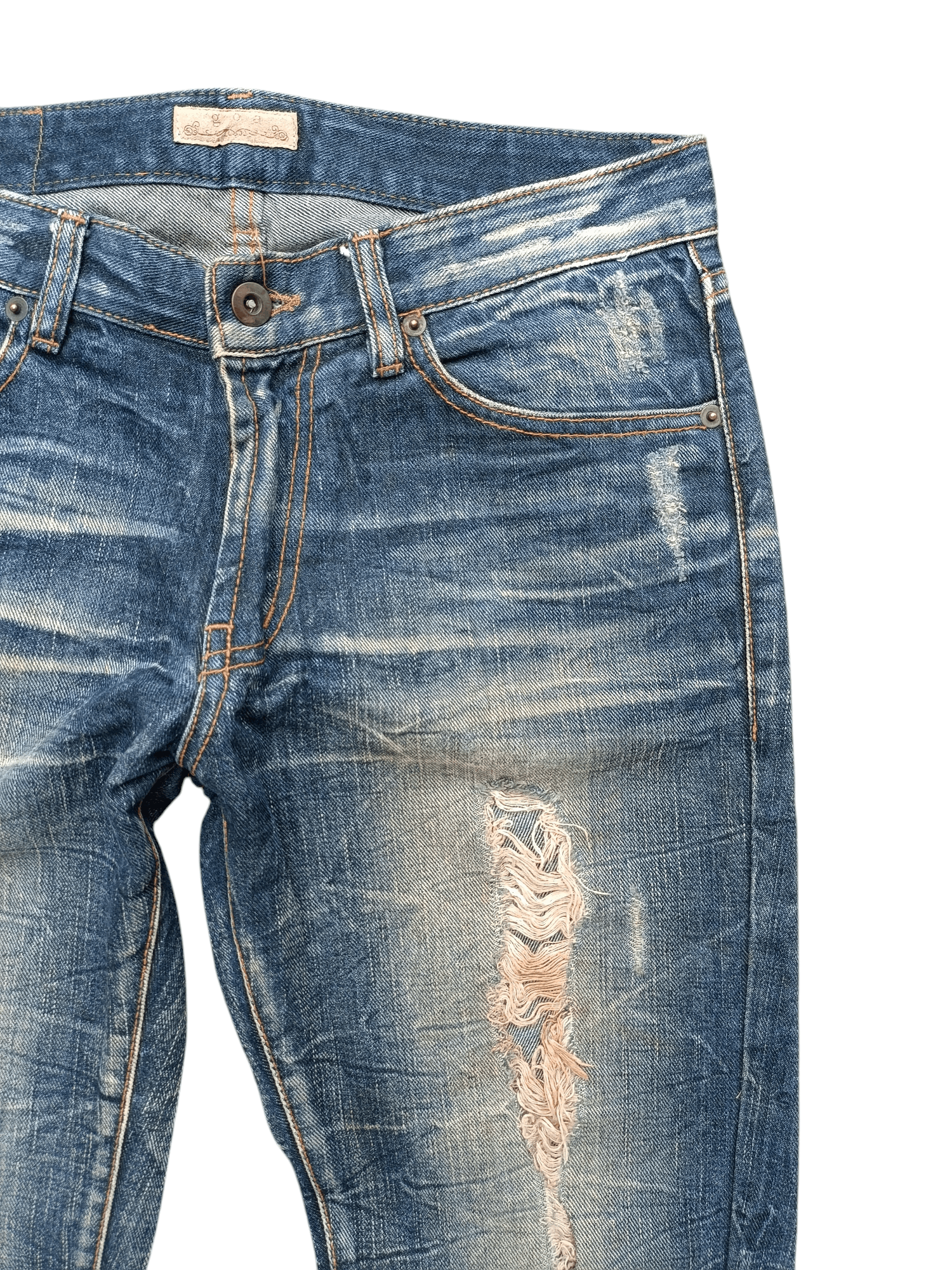 Japanese Brand Flared Bootcut Distressed Whiskers Japanese Brand GOA Denim Size US 30 / EU 46 - 17 Thumbnail