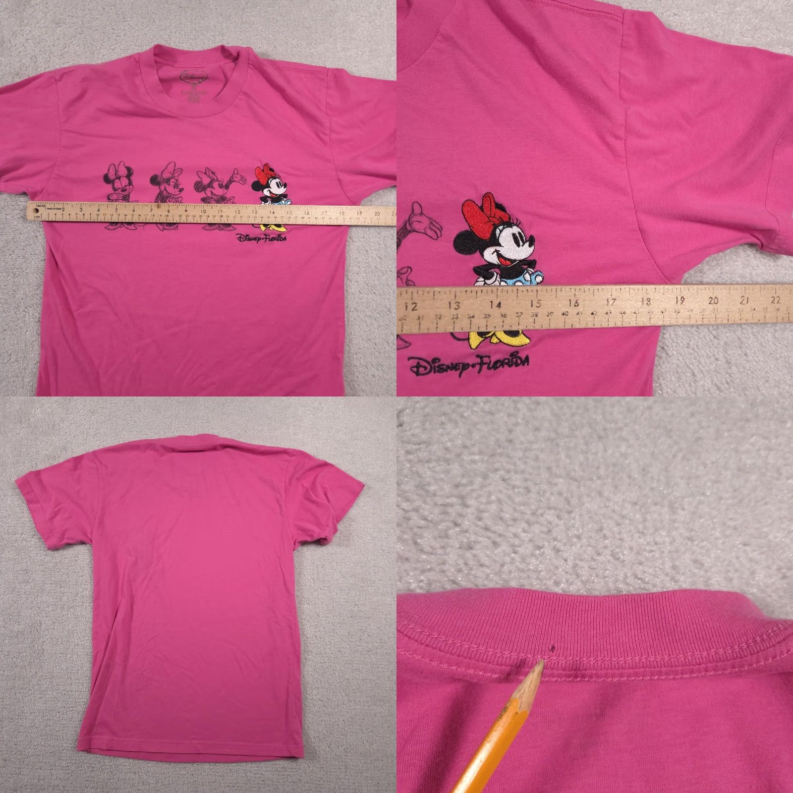 Disney VINTAGE Disney Minnie Mouse Shirt Womens Medium Florida Cartoon Tee Embroidered Graphic Size M / US 6-8 / IT 42-44 - 8 Thumbnail