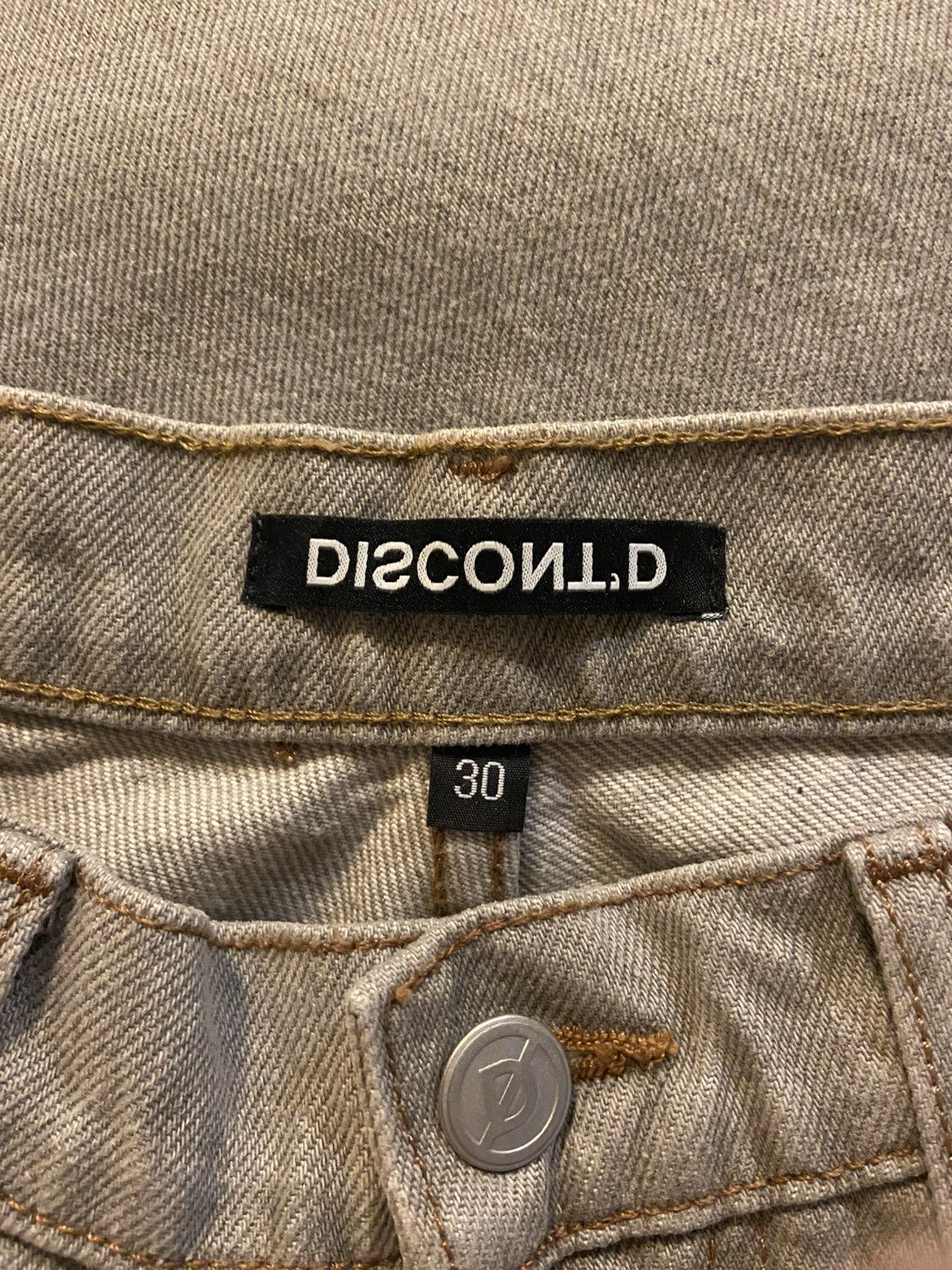 Vintage DISCONTD bleach baggy denim Size US 30 / EU 46 - 4 Thumbnail