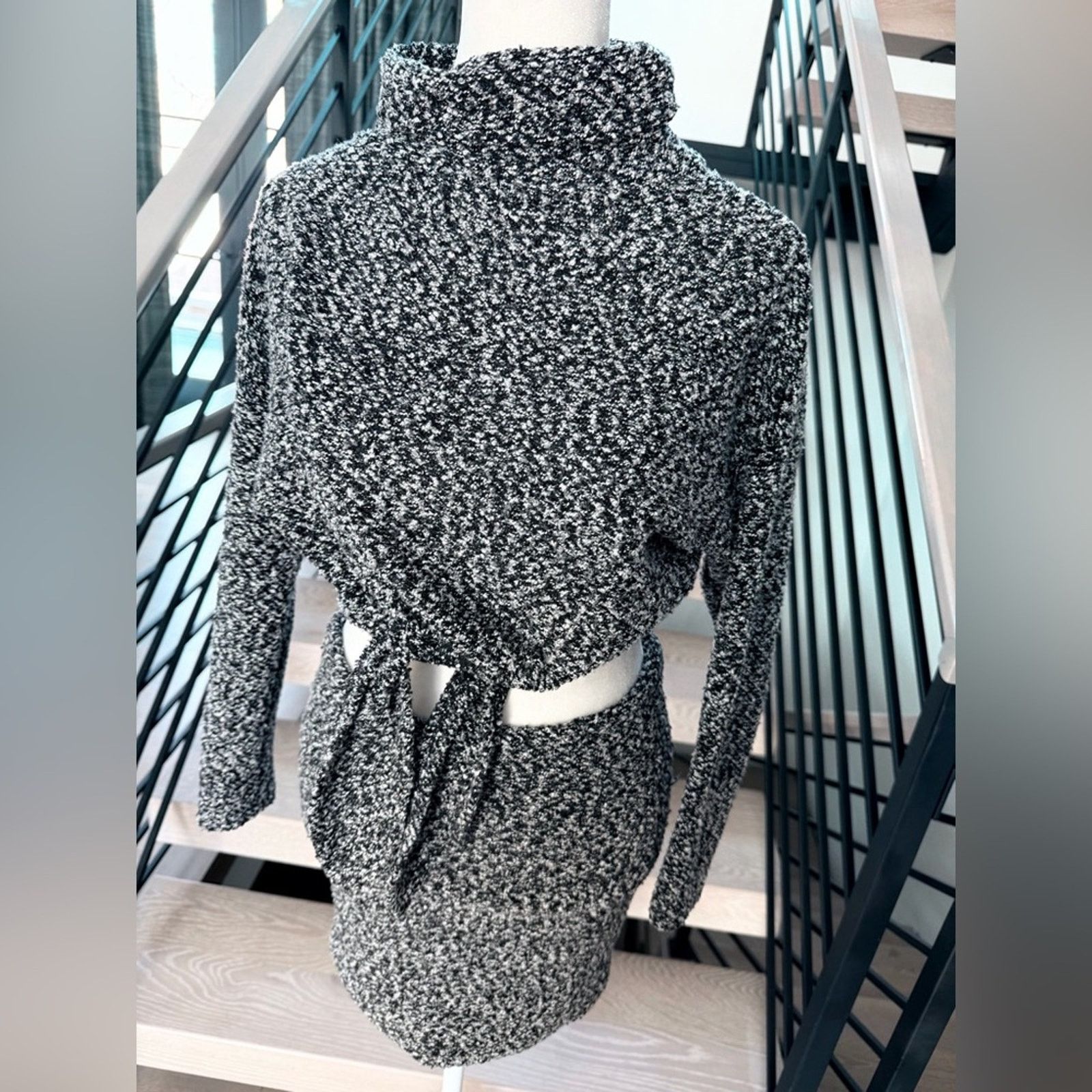 Other New Y2K Cozy and Stylish Black and White Knit Skirt size S Size S / US 4 / IT 40 - 3 Thumbnail