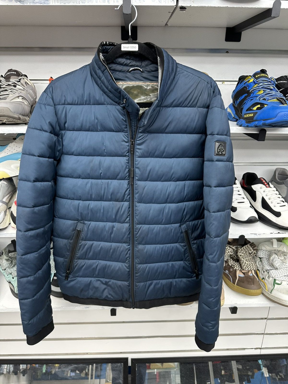 Moose Knuckles Moose Knuckles Navy Blue Quilted Down Jacket Size US S / EU 44-46 / 1 - 1 Thumbnail
