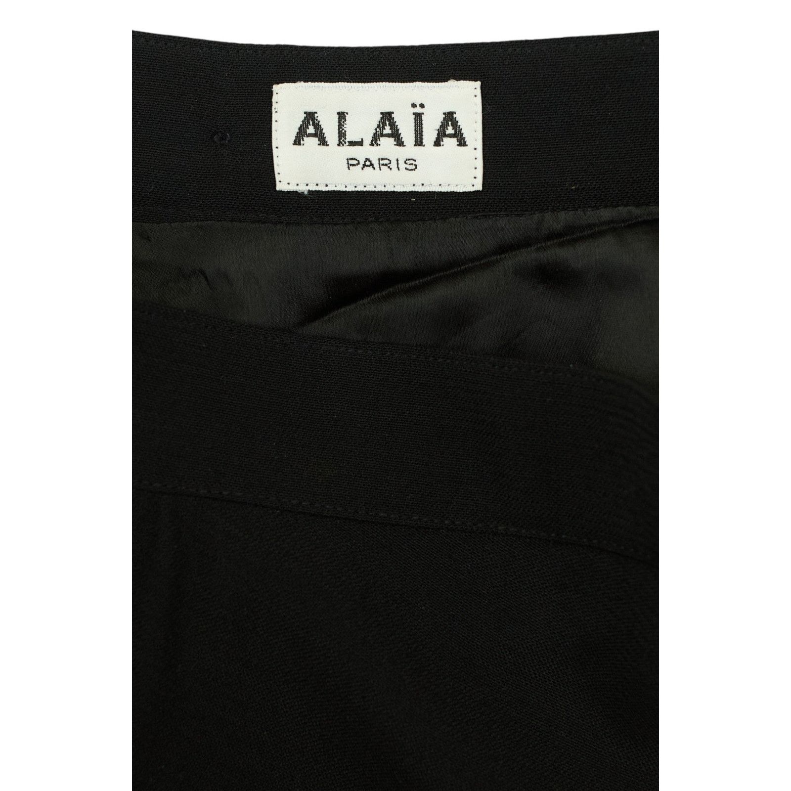 Alaia Back Pleated Black Skirt Size 27" / US 4 / IT 40 - 3 Thumbnail