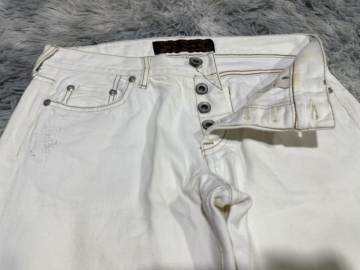 GOA 🔥Y2K Archived G.o.a White Denim Snakeskin Size US 30 / EU 46 - 12 Thumbnail