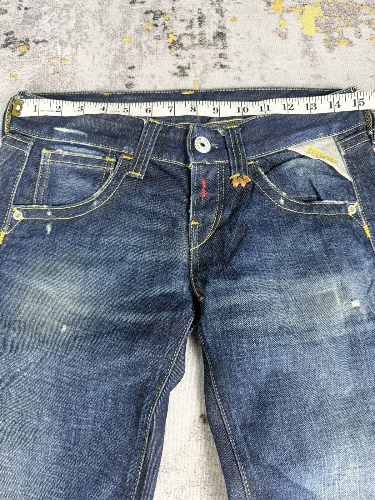 Tornado Mart Vintage 90s Replay Flared Wash Jeans Size US 28 / EU 44 - 7 Thumbnail
