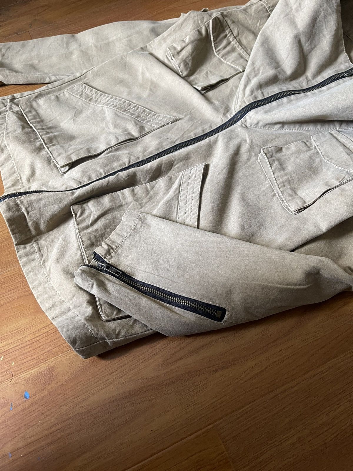 Japanese Brand Free's Mart Asymmetrical High Neck Cargo Jacket Size M / US 6-8 / IT 42-44 - 6 Thumbnail