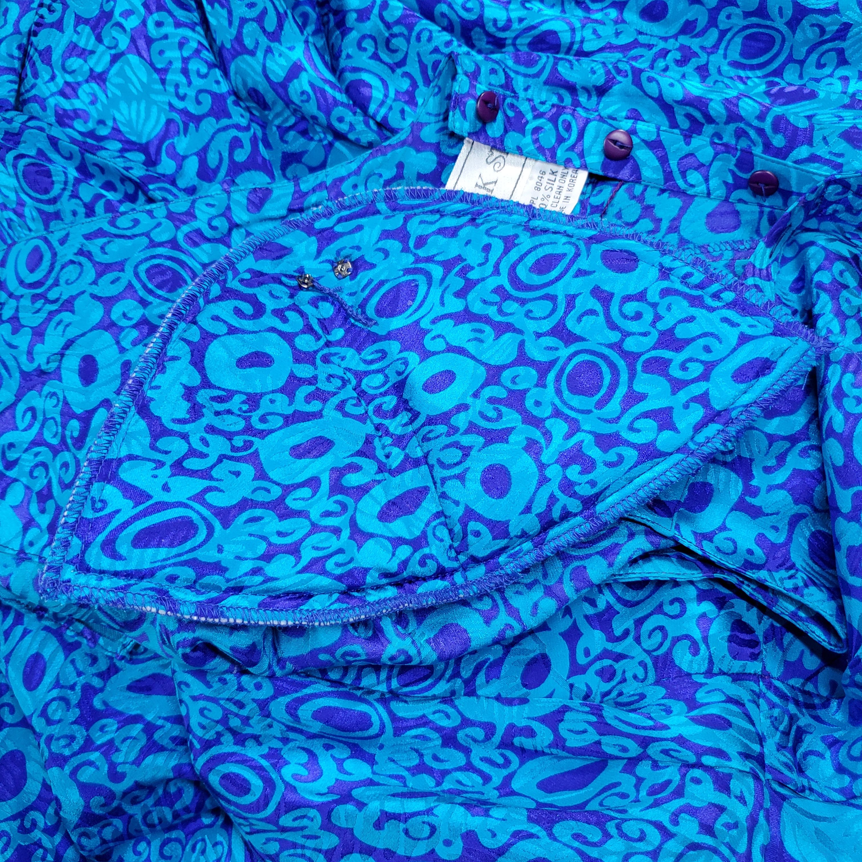 Other Silk Studio Size 10 Dress Vintage 80s Shoulder Pads Batwing Size L / US 10 / IT 46 - 10 Thumbnail