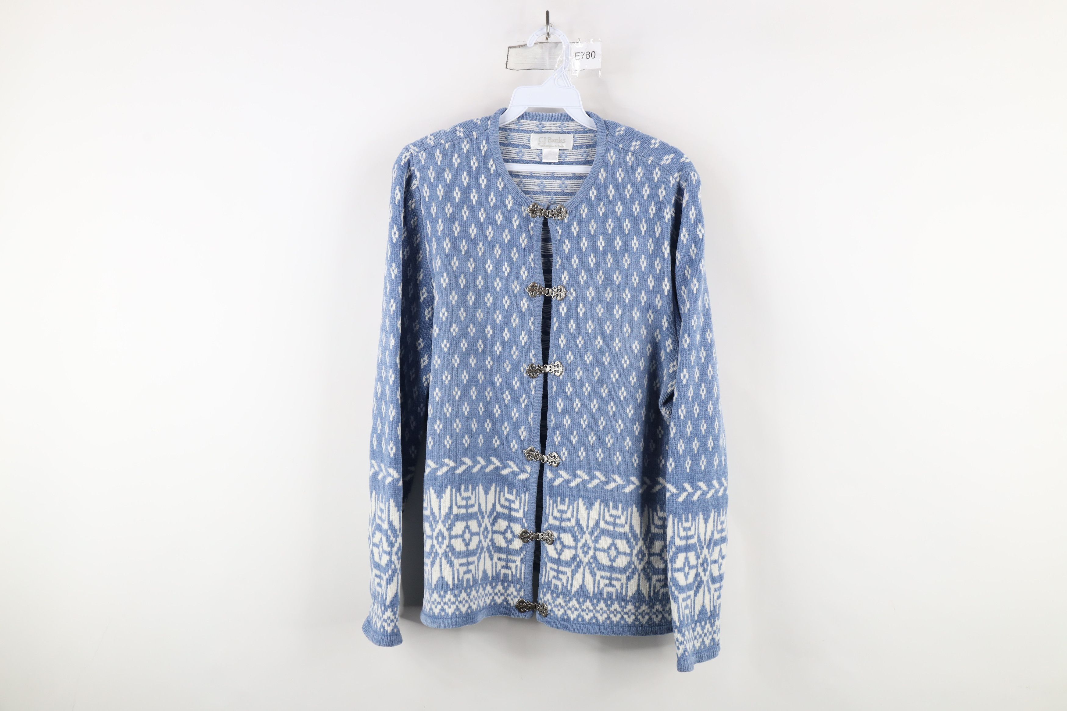 Vintage Vintage 90s Y2K Streetwear Clasp Fleece Cardigan Sweater Size XL / US 12-14 / IT 48-50 - 1 Thumbnail