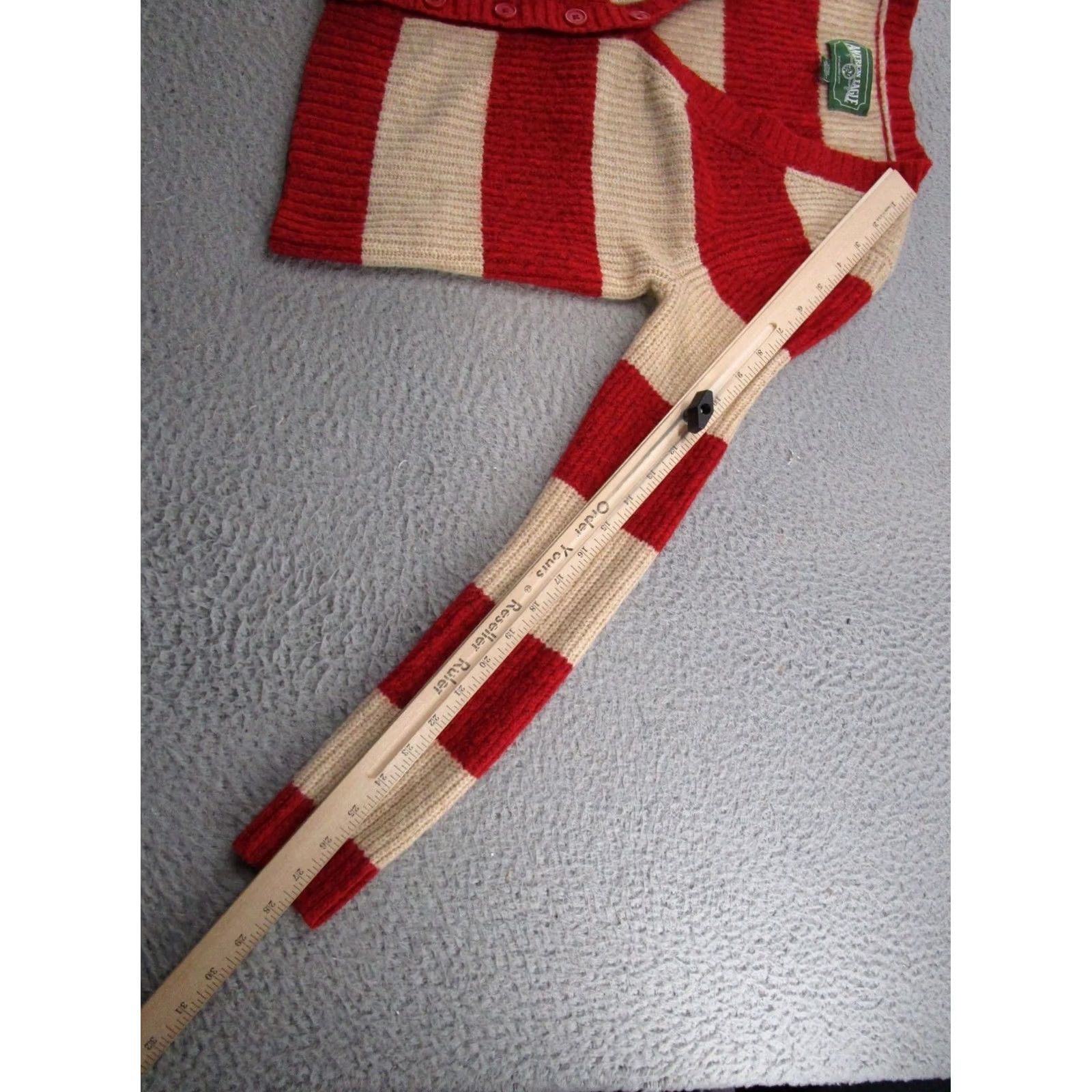 American Eagle Outfitters American Eagle Outfitters Cardigan Sweater Wool Blend Striped V-Neck Button NYLON? Size S / US 4 / IT 40 - 7 Thumbnail