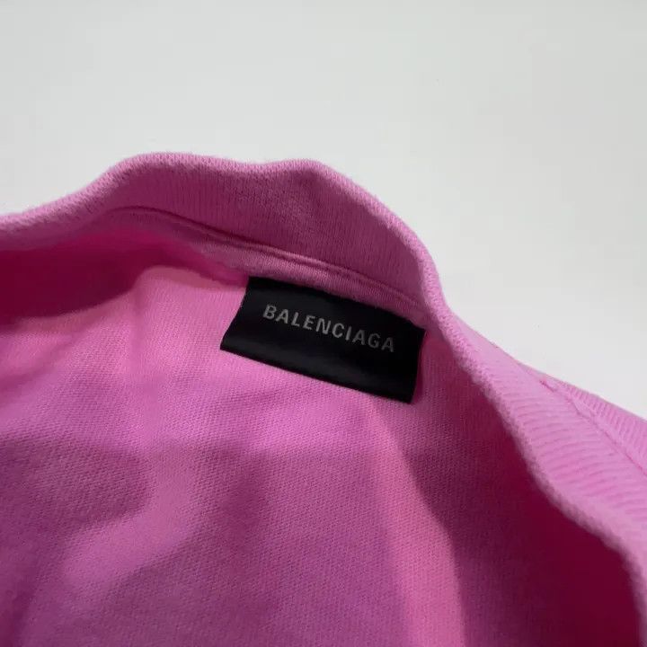 Balenciaga Balenciaga Pink Hand Drawn Logo T-Shirt 0079-2507 Size S / US 4 / IT 40 - 5 Thumbnail