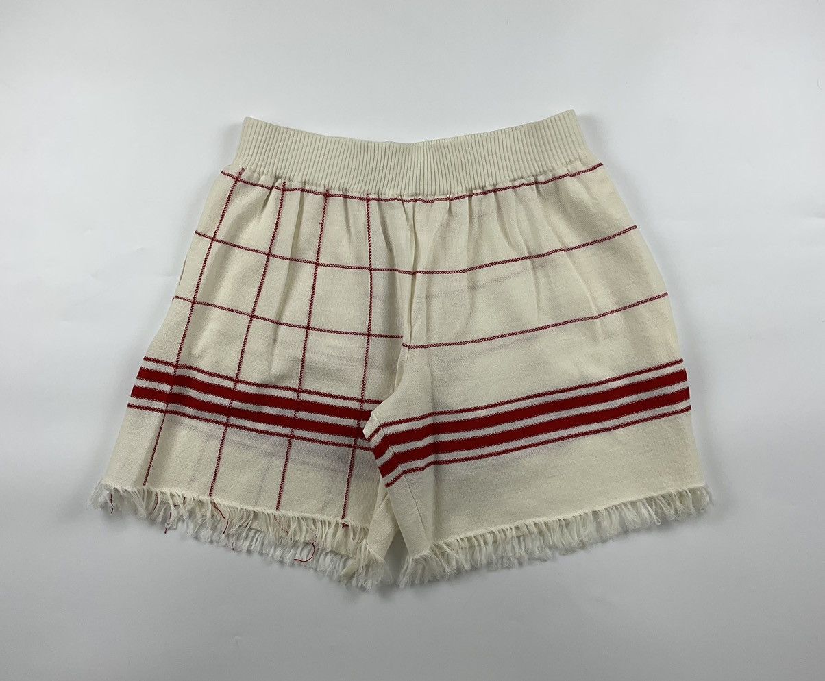 image of Maison Margiela Fringe Knit Short in White, Men's (Size 32)