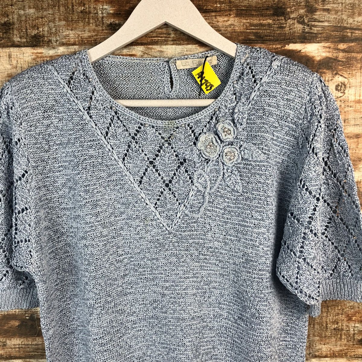 Homespun Knitwear × Japanese Brand La Reine Blue Knitwear #A1793 Size XS / US 0-2 / IT 36-38 - 5 Thumbnail