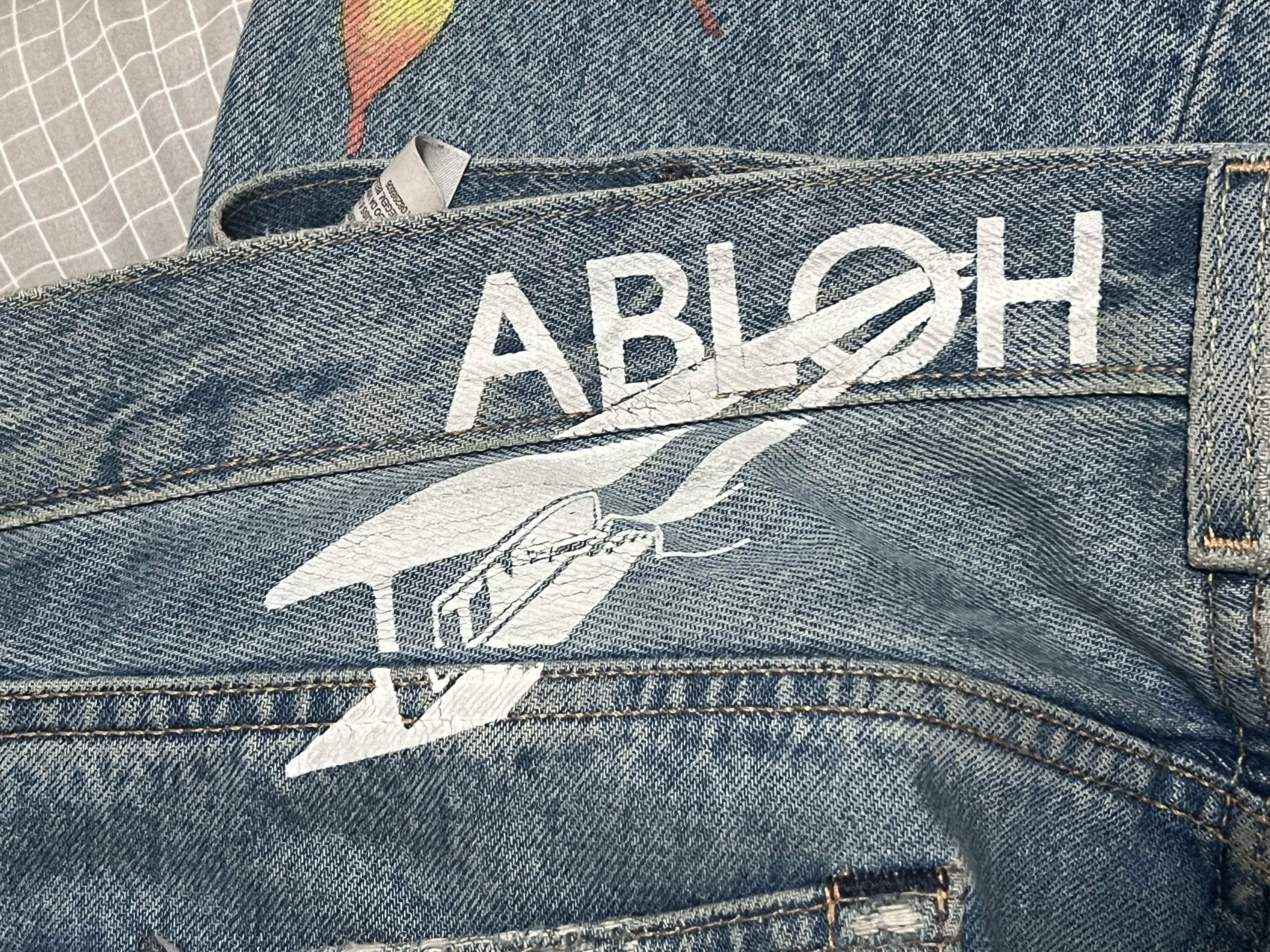 DENIM TEARS × Virgil Abloh "Message In A Tear" printed Levi 501 Size US 36 / EU 52 - 5 Thumbnail