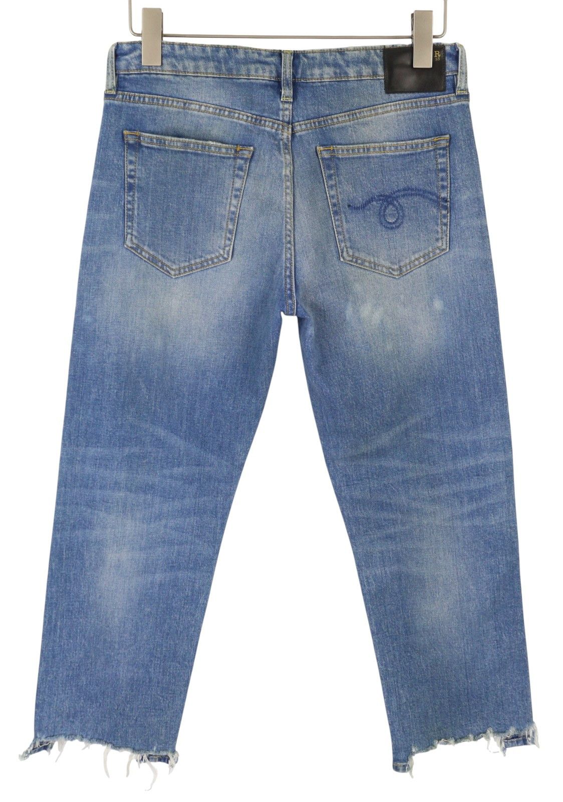 R13 BOY STRAIGHT W RIPS 29 Jasper Stretch Low Rise Faded 87166 Size 29" - 4 Thumbnail