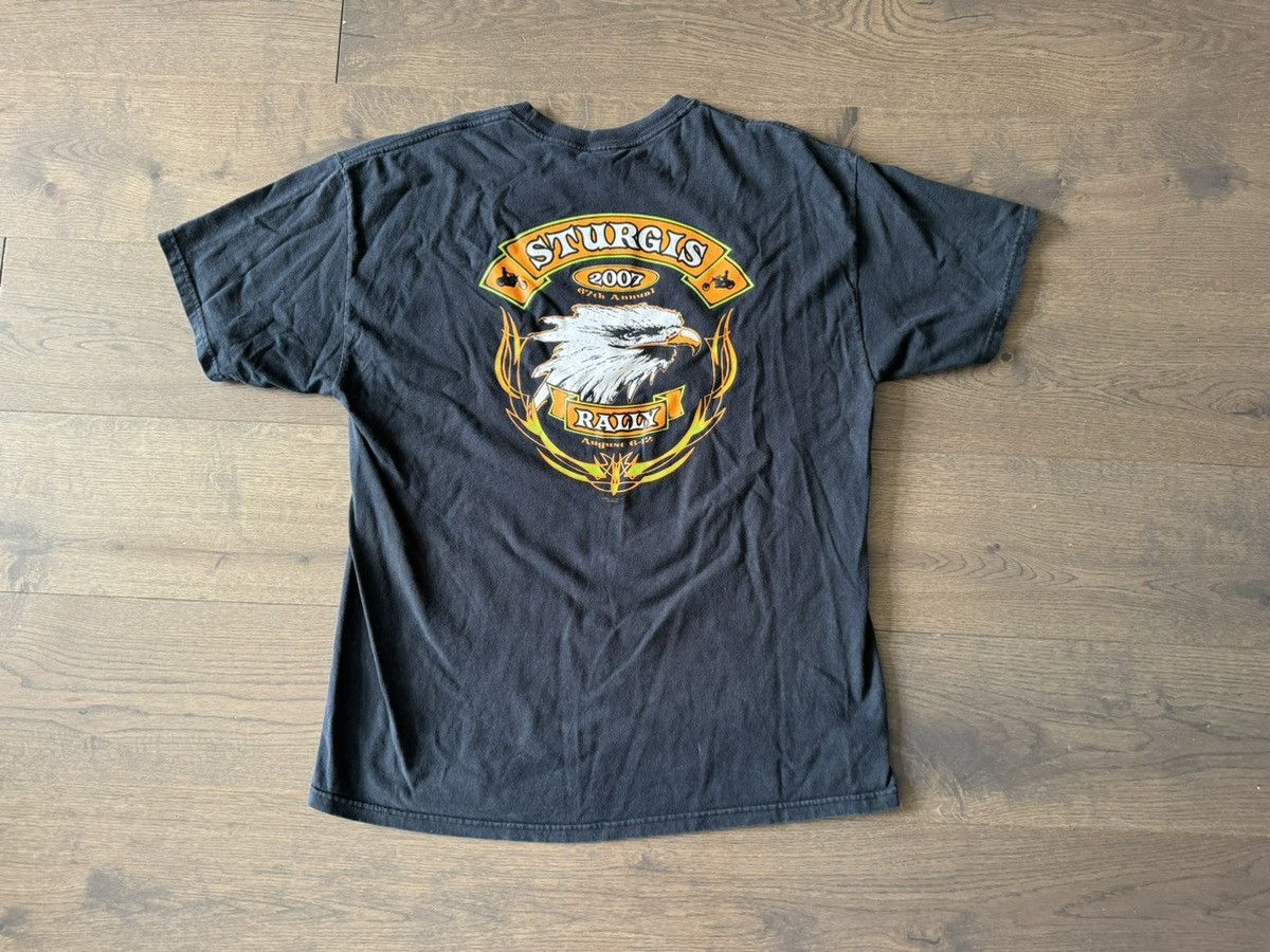 Hanes × Harley Davidson × Vintage Vintage Black Hills Sturgis 2007 Black T-shirt Hanes Beefy-T Size US XL / EU 56 / 4 - 7 Thumbnail
